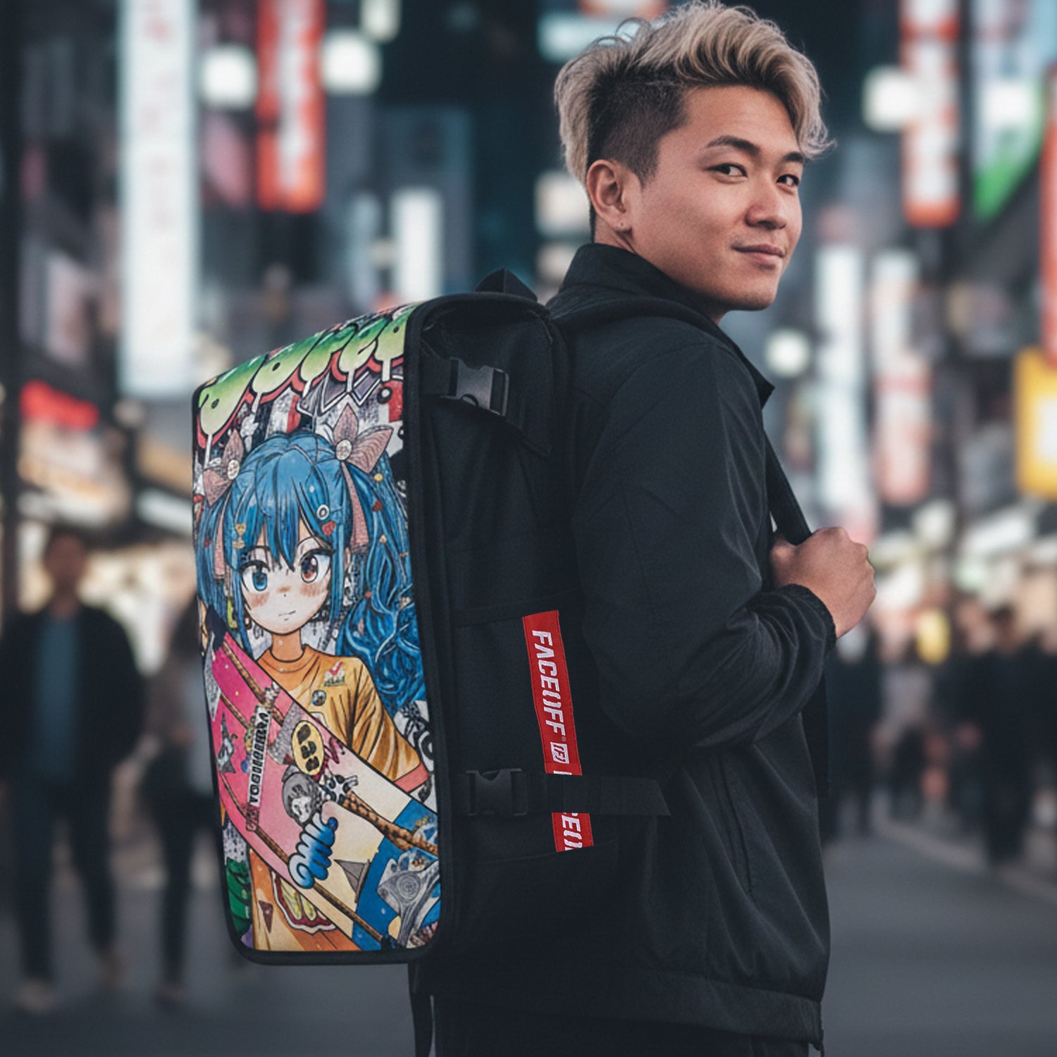 Yoshimera Anime backpack – lifestle 2 – FaceOff