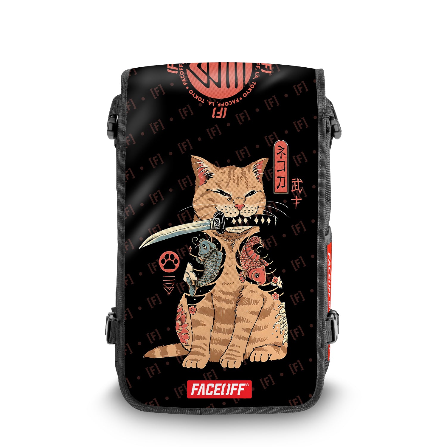 Catana Asssasin Japanese art backpack Front View - FaceOff