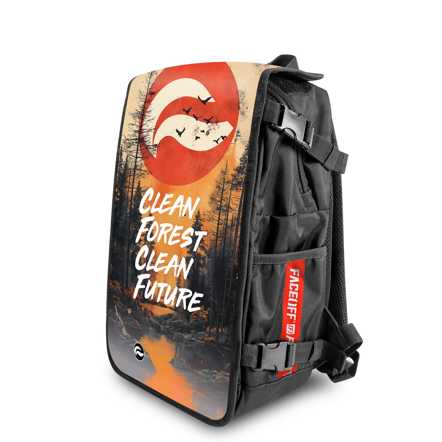 Clean Forest nature backpack Angle view - FaceOff