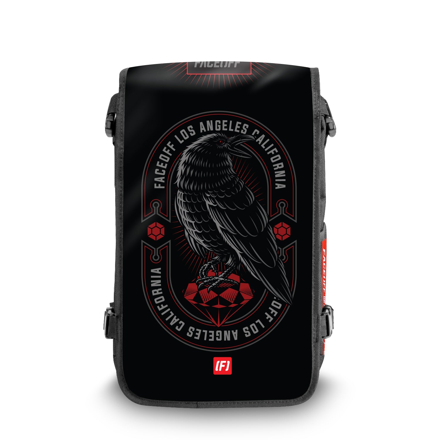 Corvus Shredder Skateboard backpack with swappable face front view- FaceOff