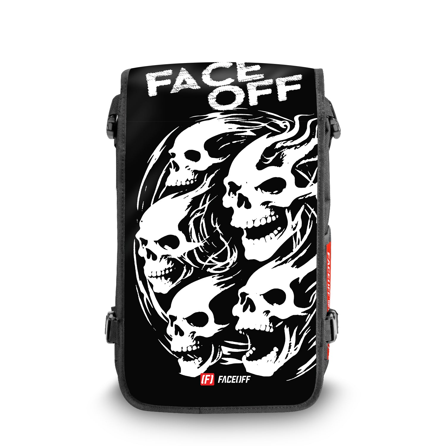 Dead Drop skate backpack with swappable face Front view- FaceOff