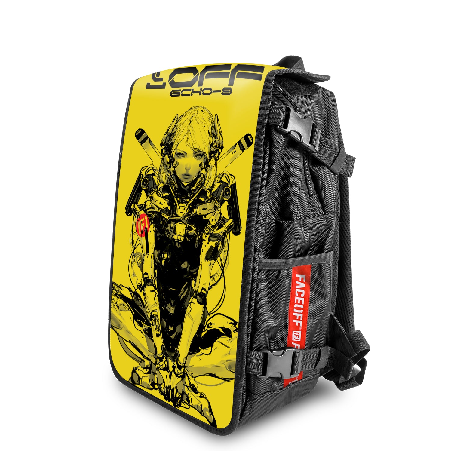 Echo 9 Game On backpack with swappable face angle view- FaceOff