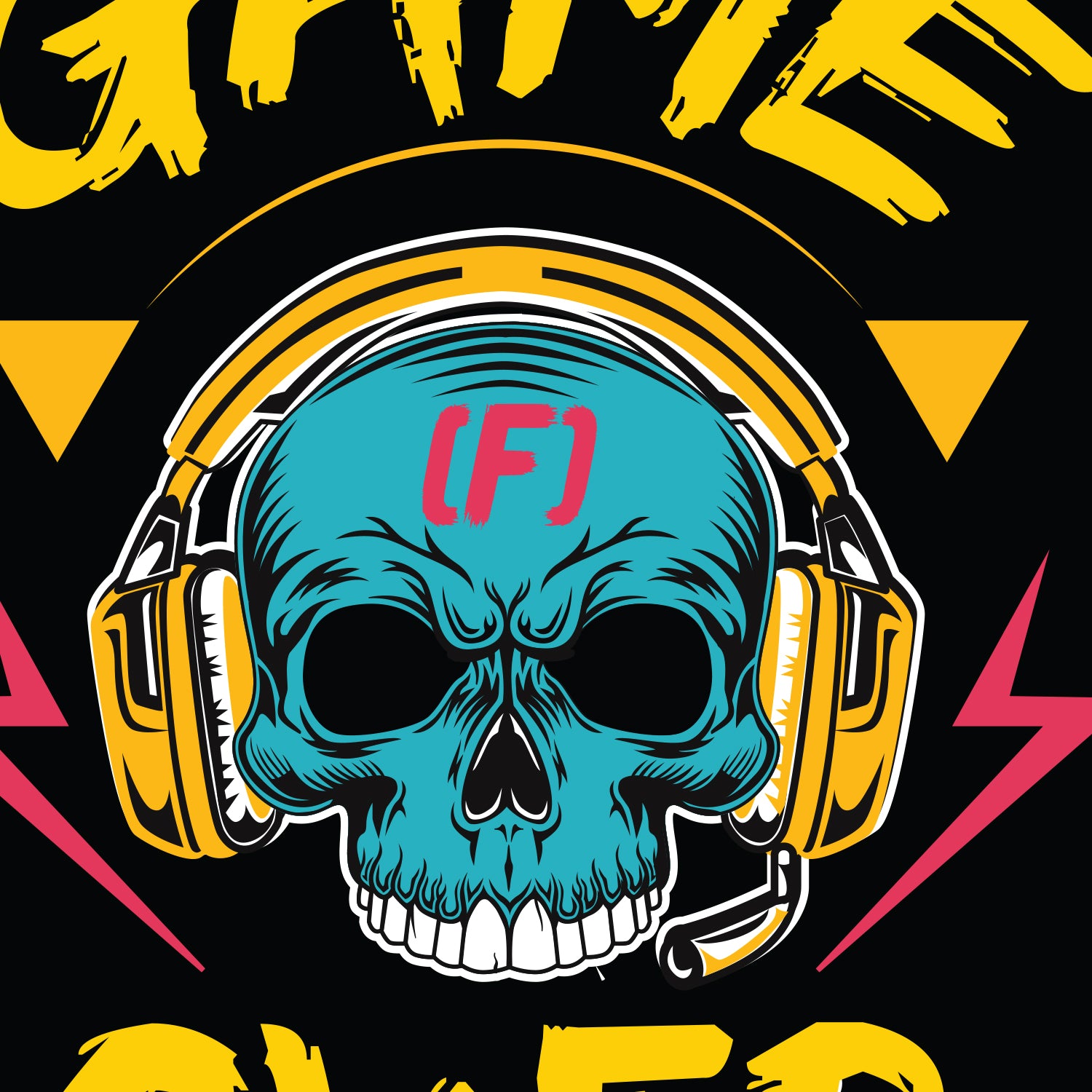 Game Over Game On backpack with swappable face close up view- FaceOff