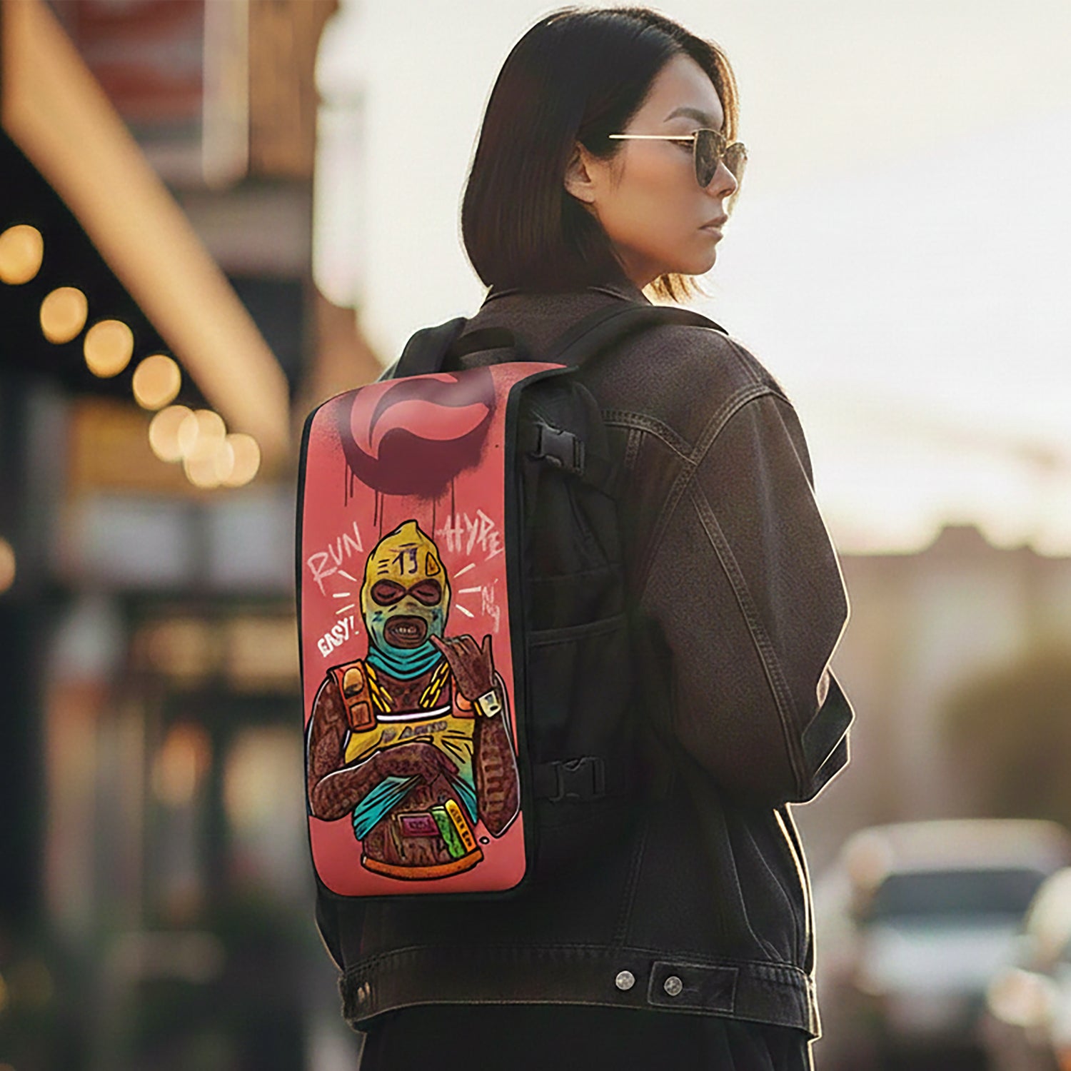 Gangsta street art backpack with lifestye – FaceOff