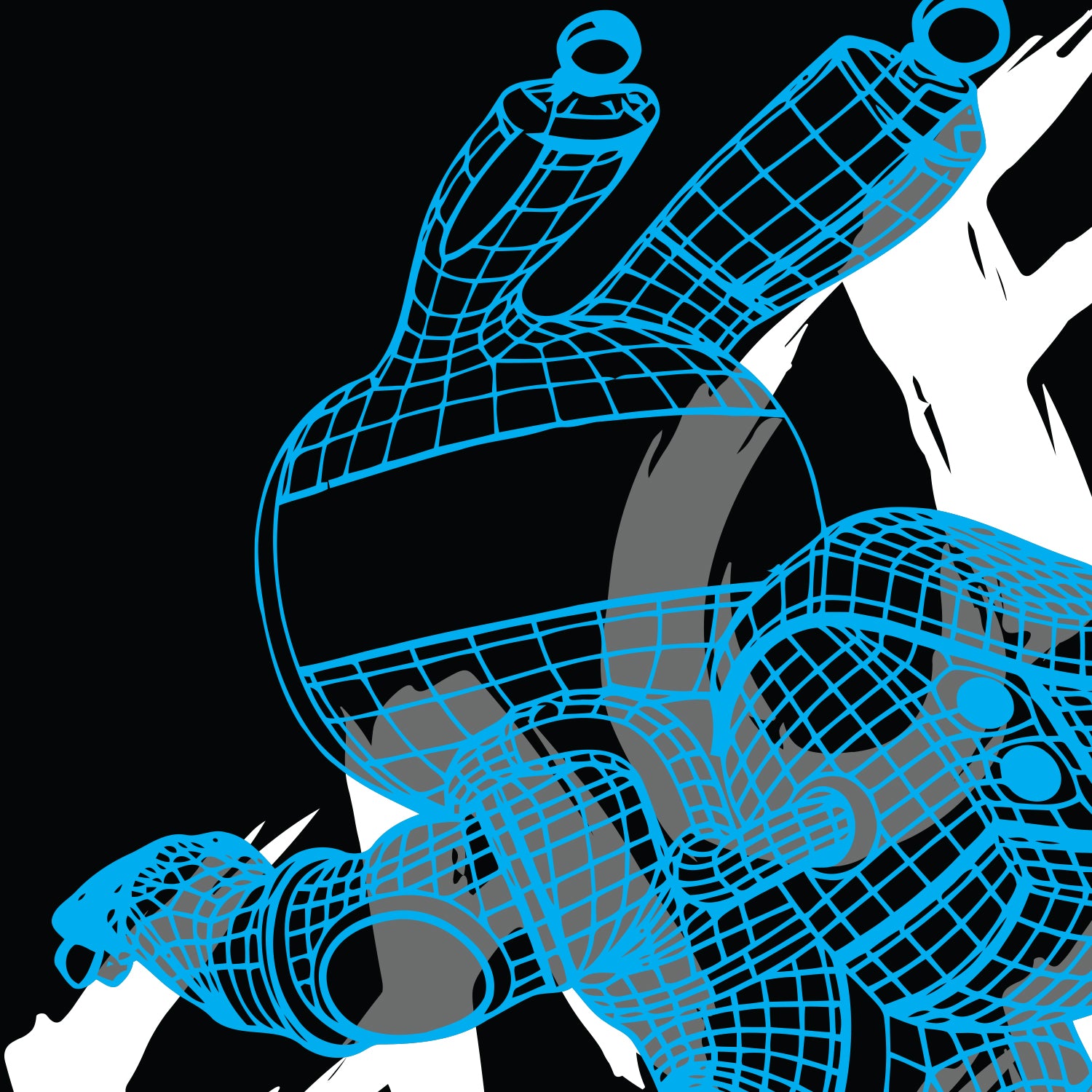 Grid Runner Game On backpack with swappable face close up view- FaceOff