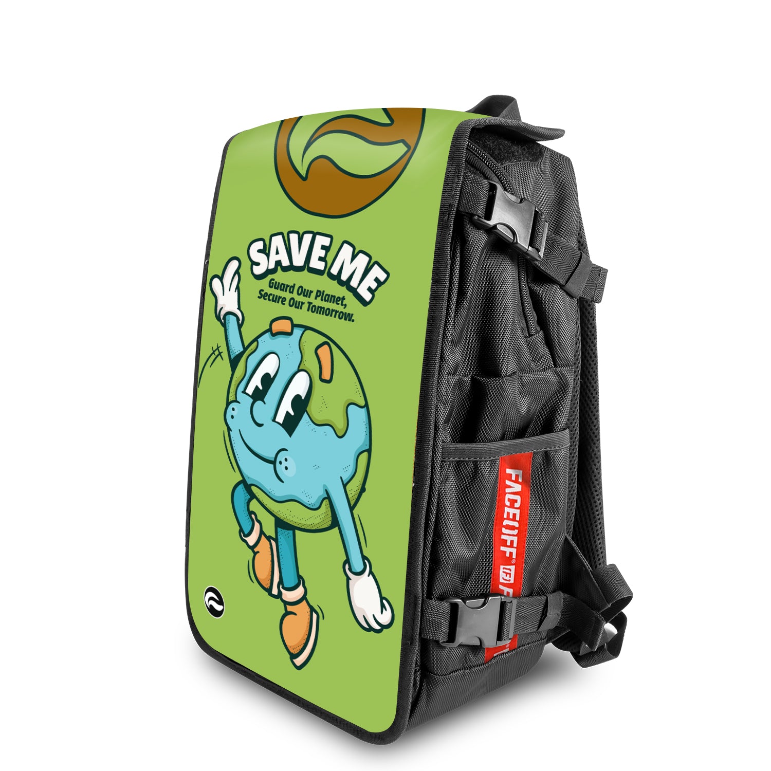 Guard the planet nature backpack Angle view - FaceOff