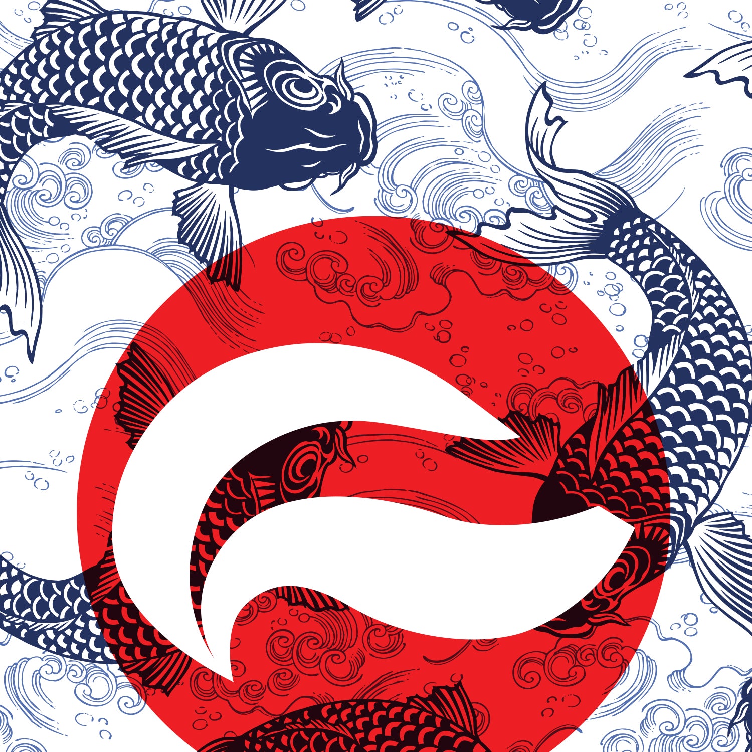 Indigo Koi - Medium