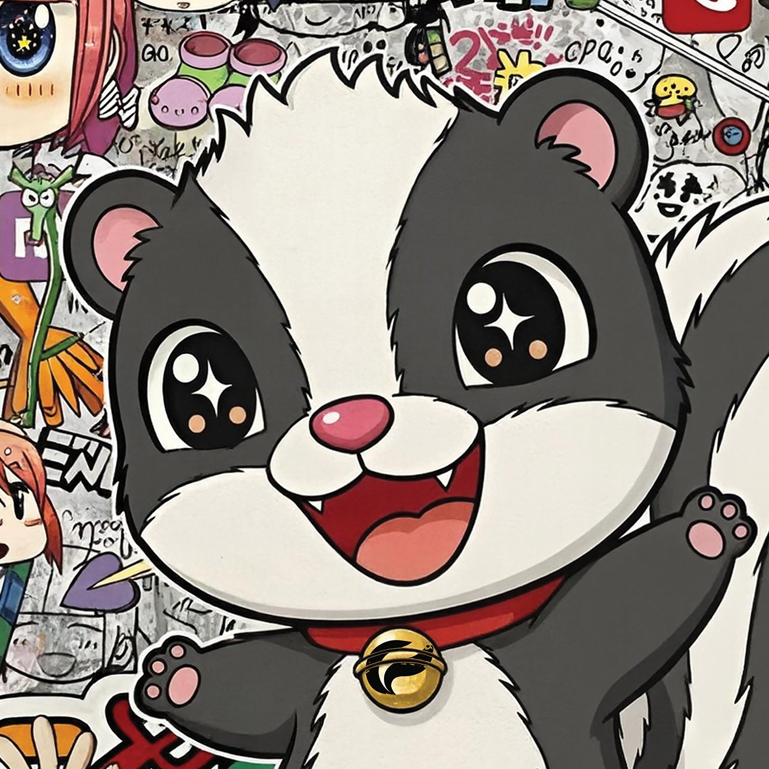 Mochi Anime backpack – Close up view – FaceOff