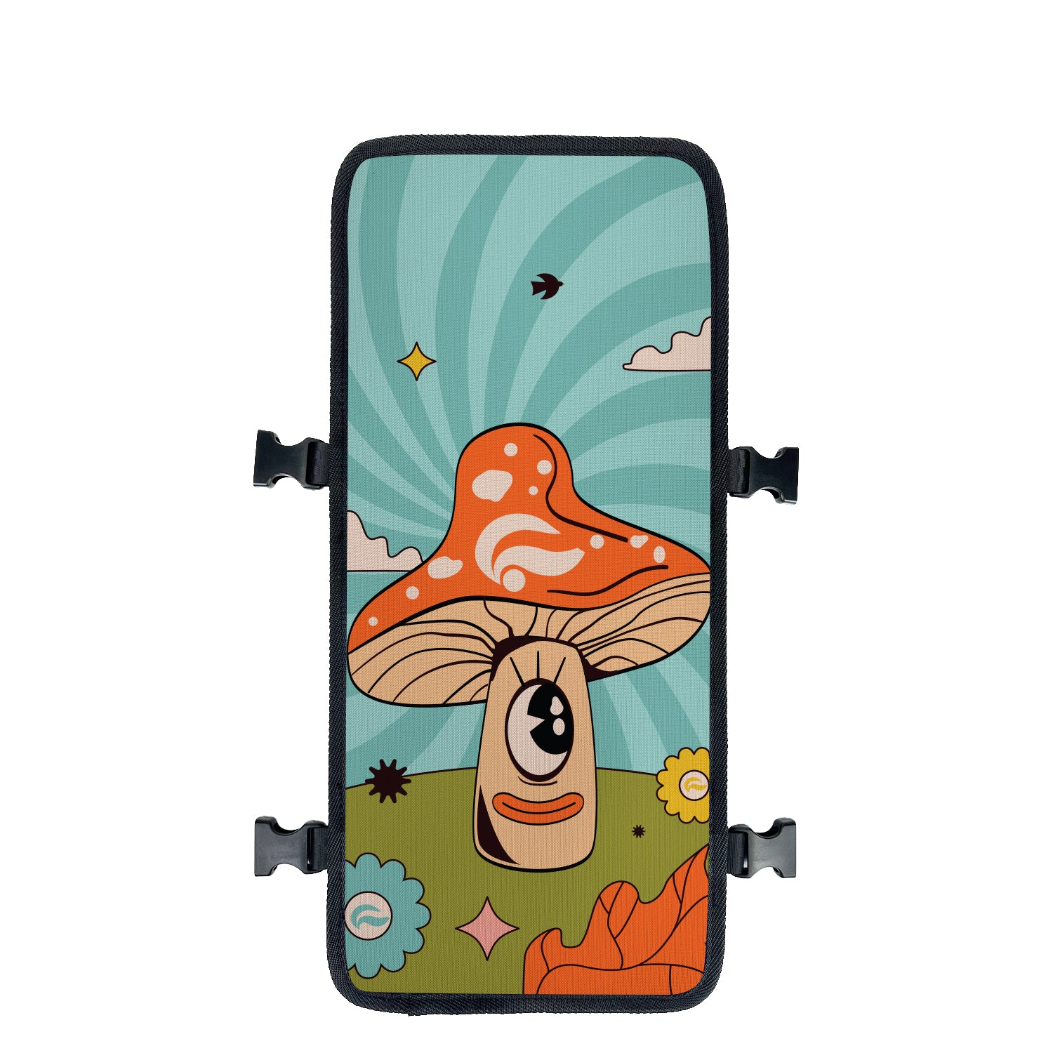 Mushroom Space & Galaxy Backpack – Mystic Cosmic Design Face cover View | FaceOff