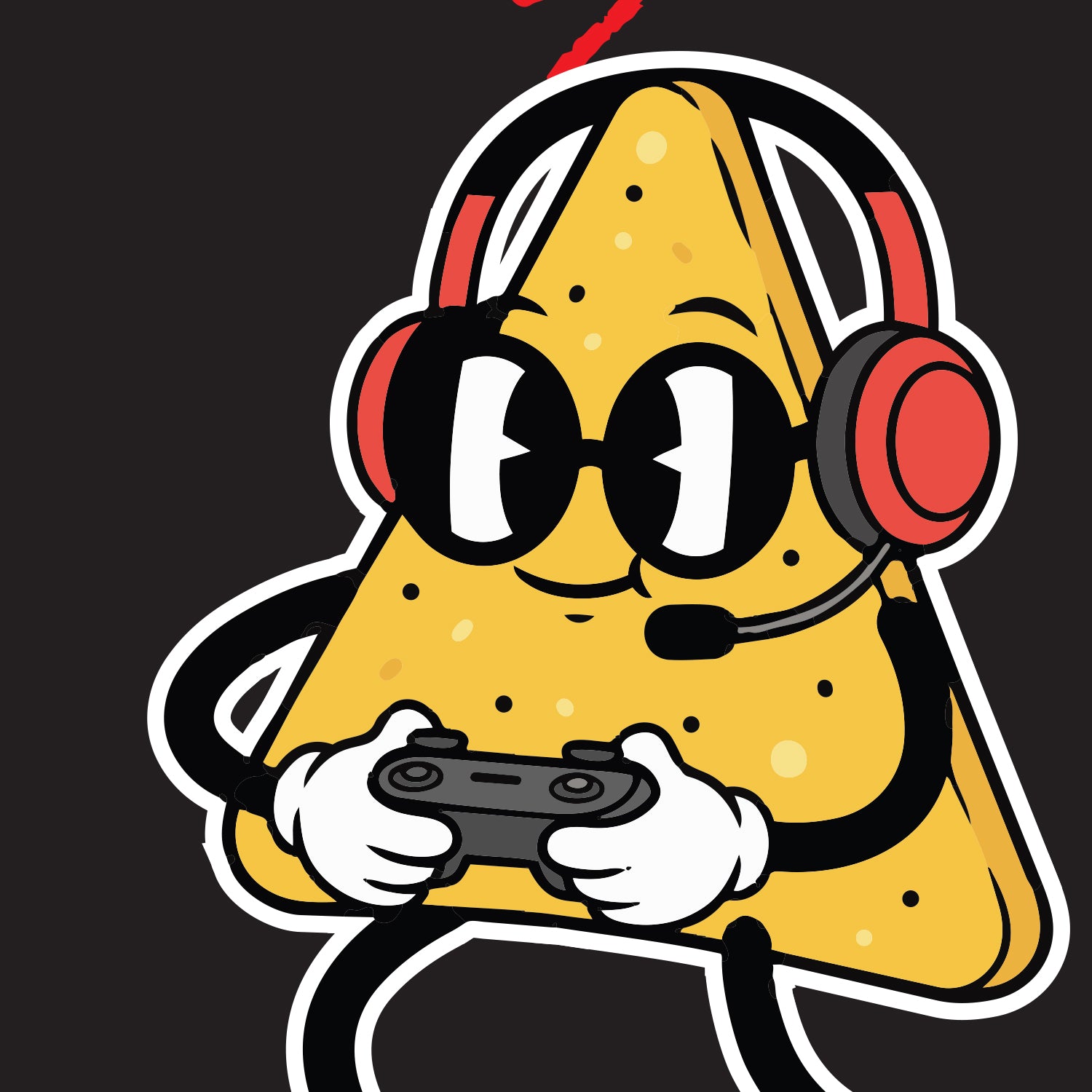 Nacho average gamer Clutch or quit Game On backpack with swappable face close up view- FaceOff