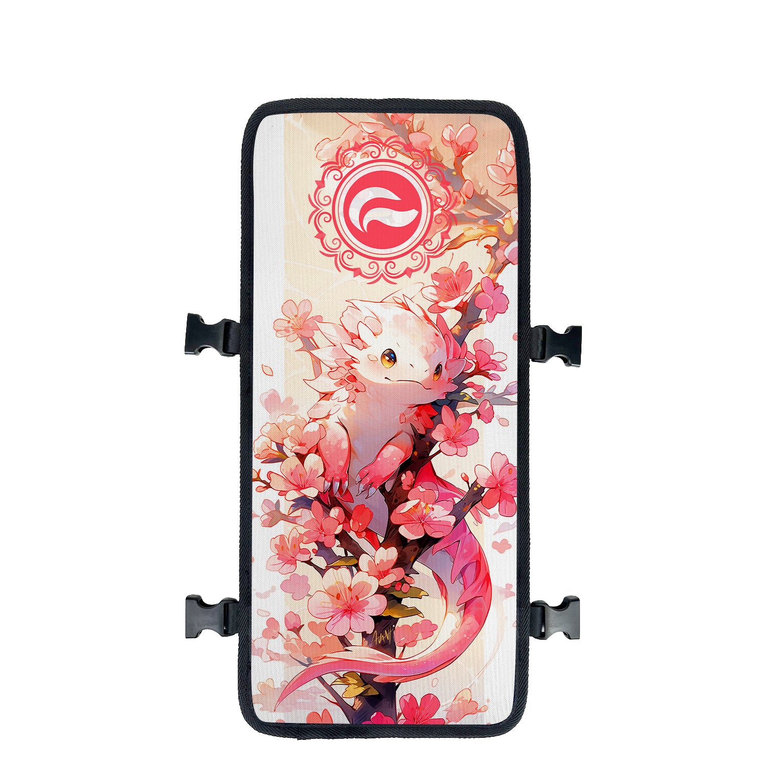 Pink Axolotl Anime backpack – face cover view – FaceOff