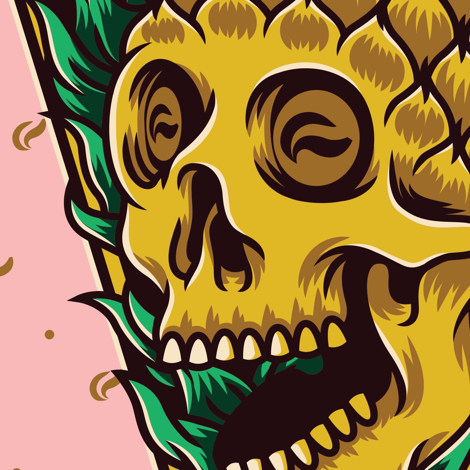 Pineapple Express Skull & Bones backpack Close Up - FaceOff