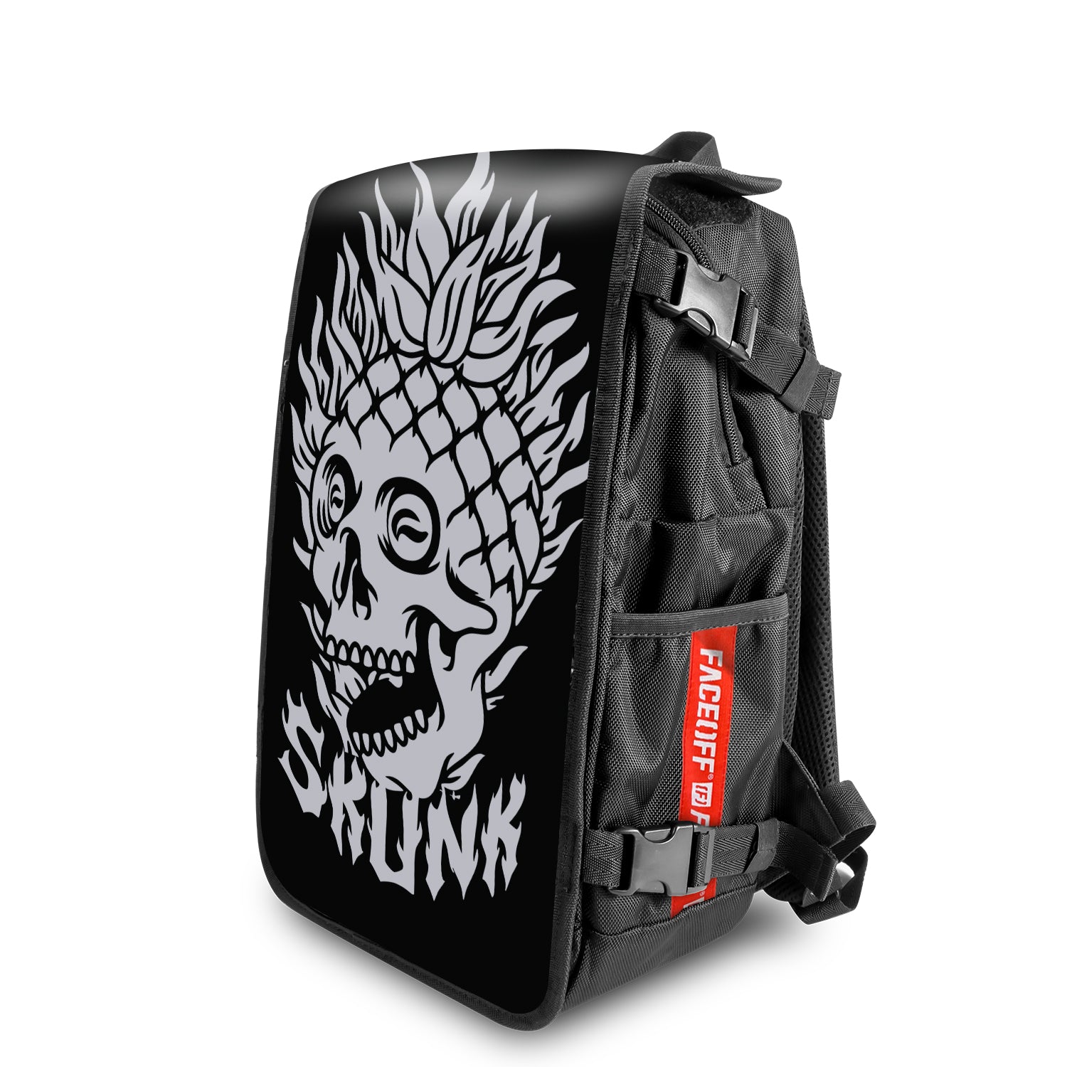 Pineapple Skull Black Skull & Bones backpack angle View - FaceOff
