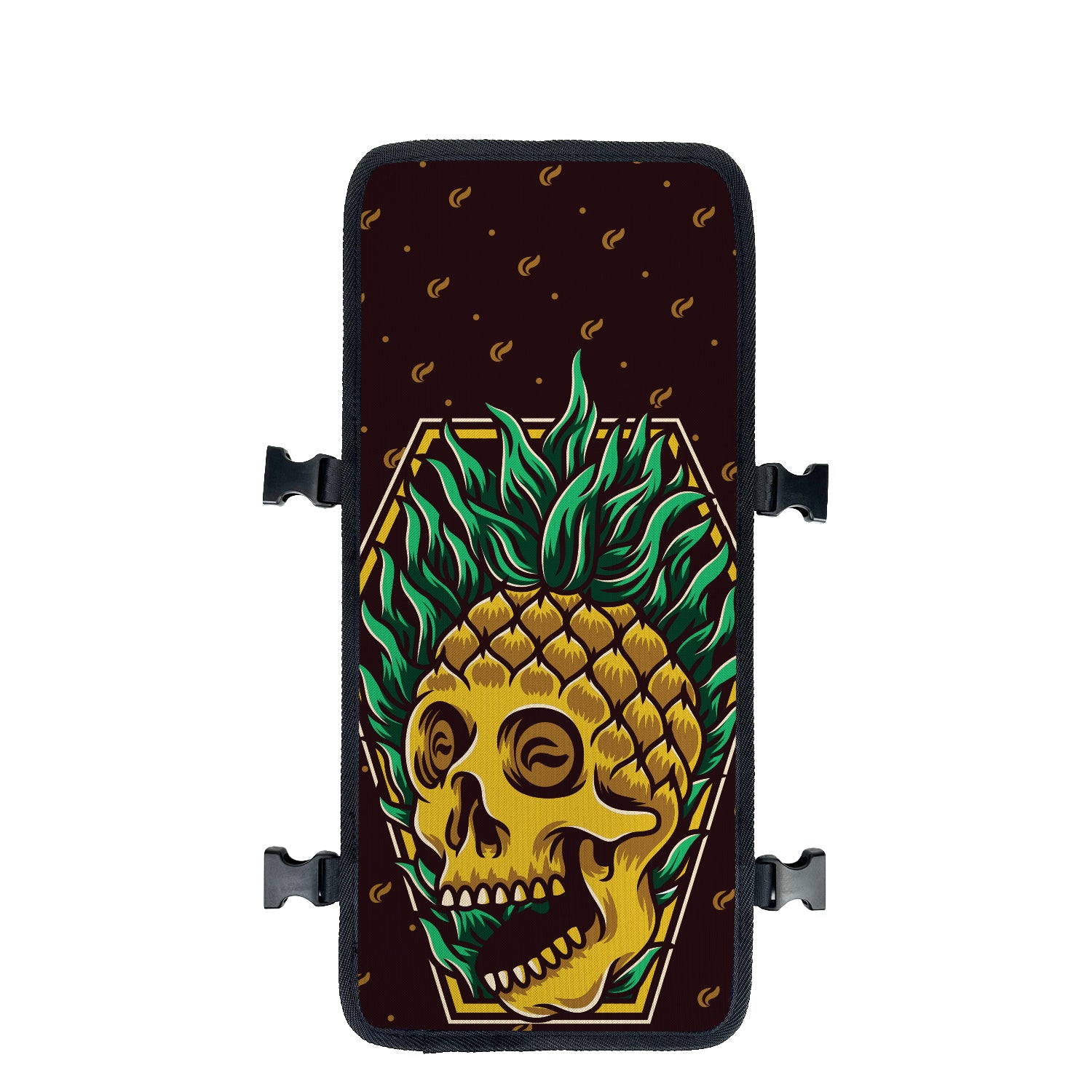Pineapple Skull Skull & Bones backpack face cover Front View - FaceOff