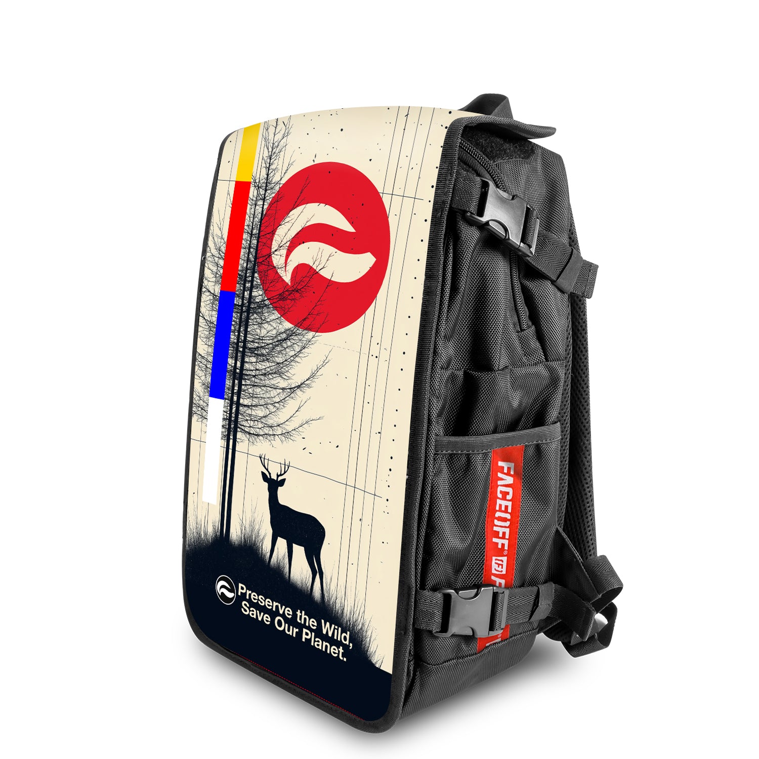 Preserve the wild nature backpack Angle - FaceOff