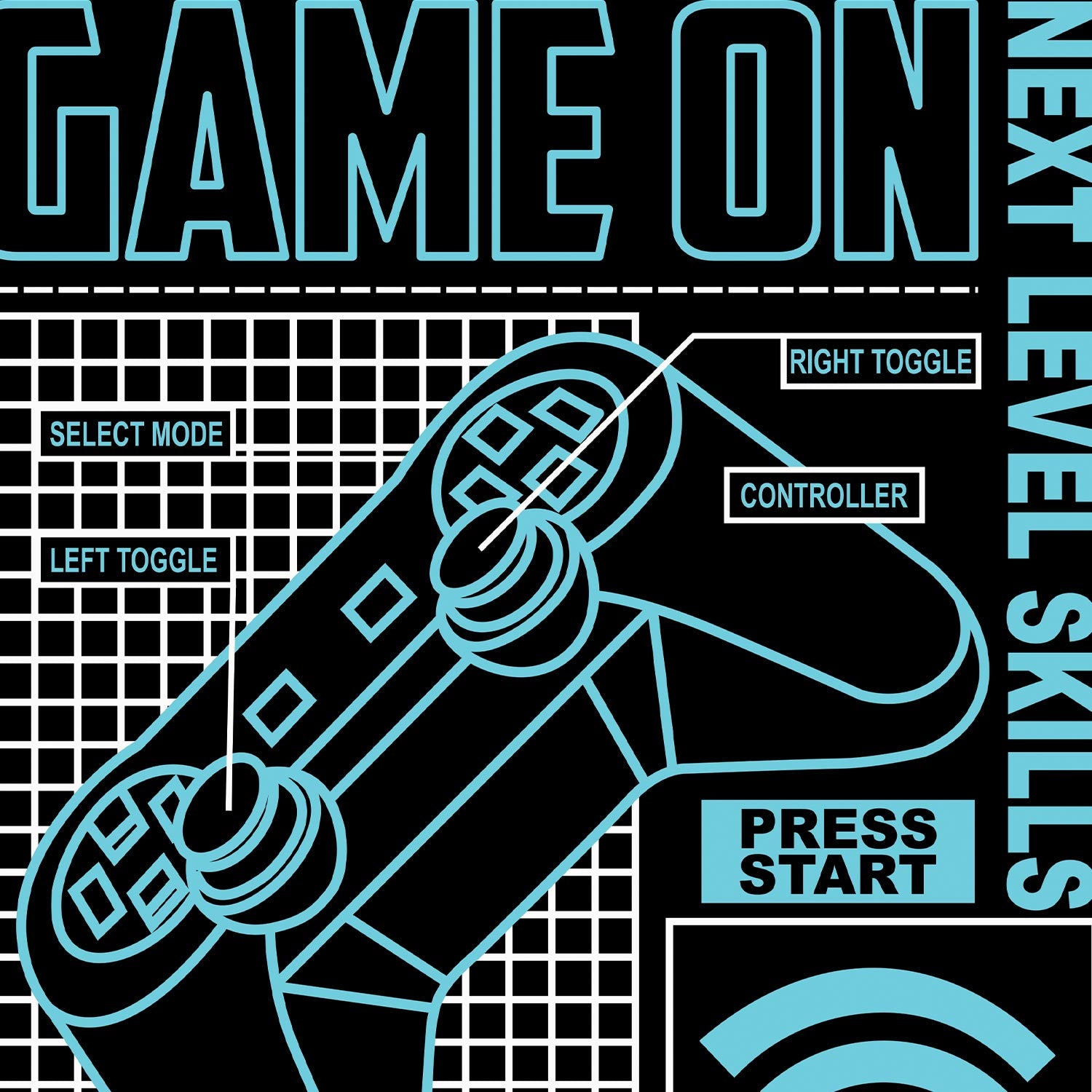 Press Start Game On backpack with swappable face close up view- FaceOff