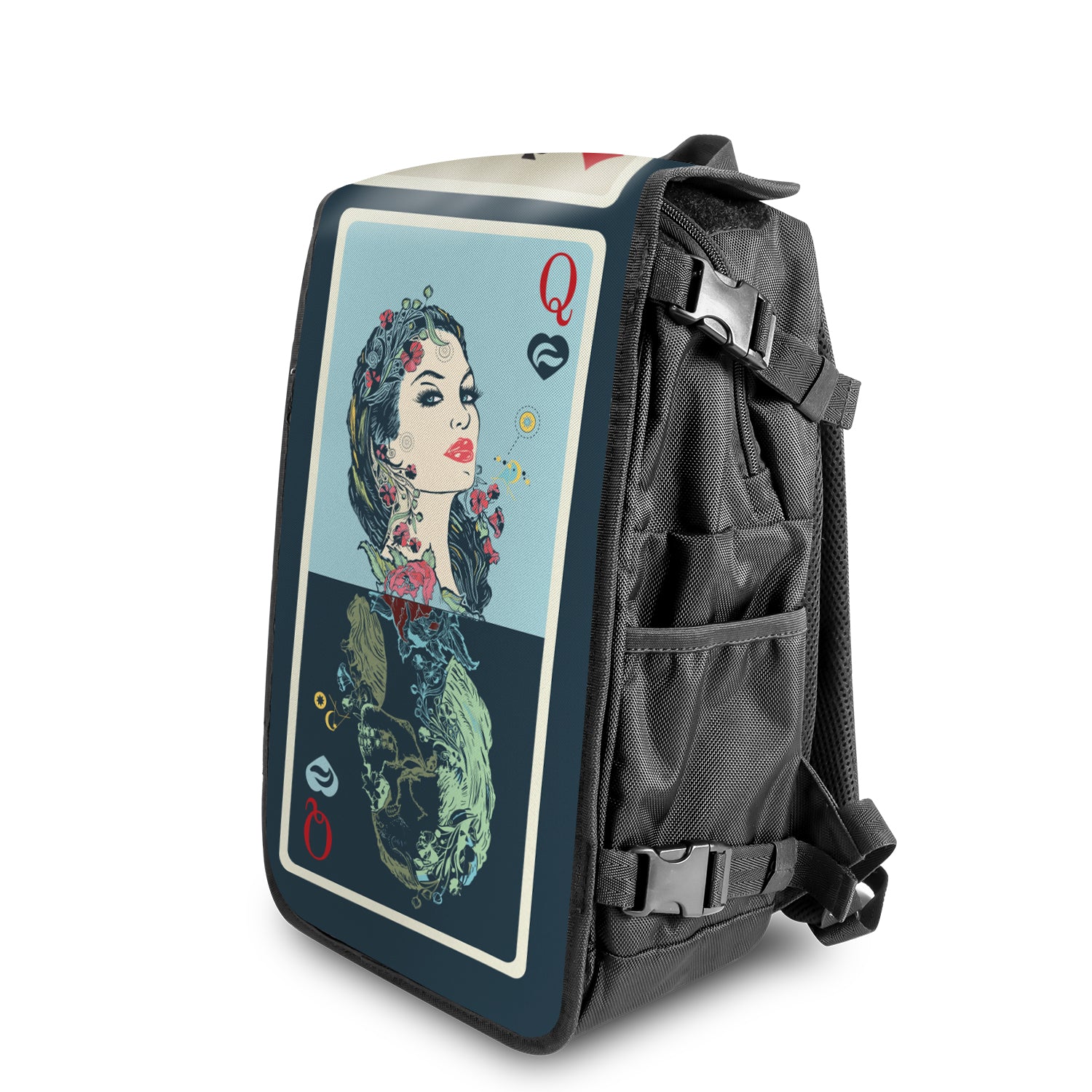 Queen of Death Skull & Bones backpack angle View - FaceOff