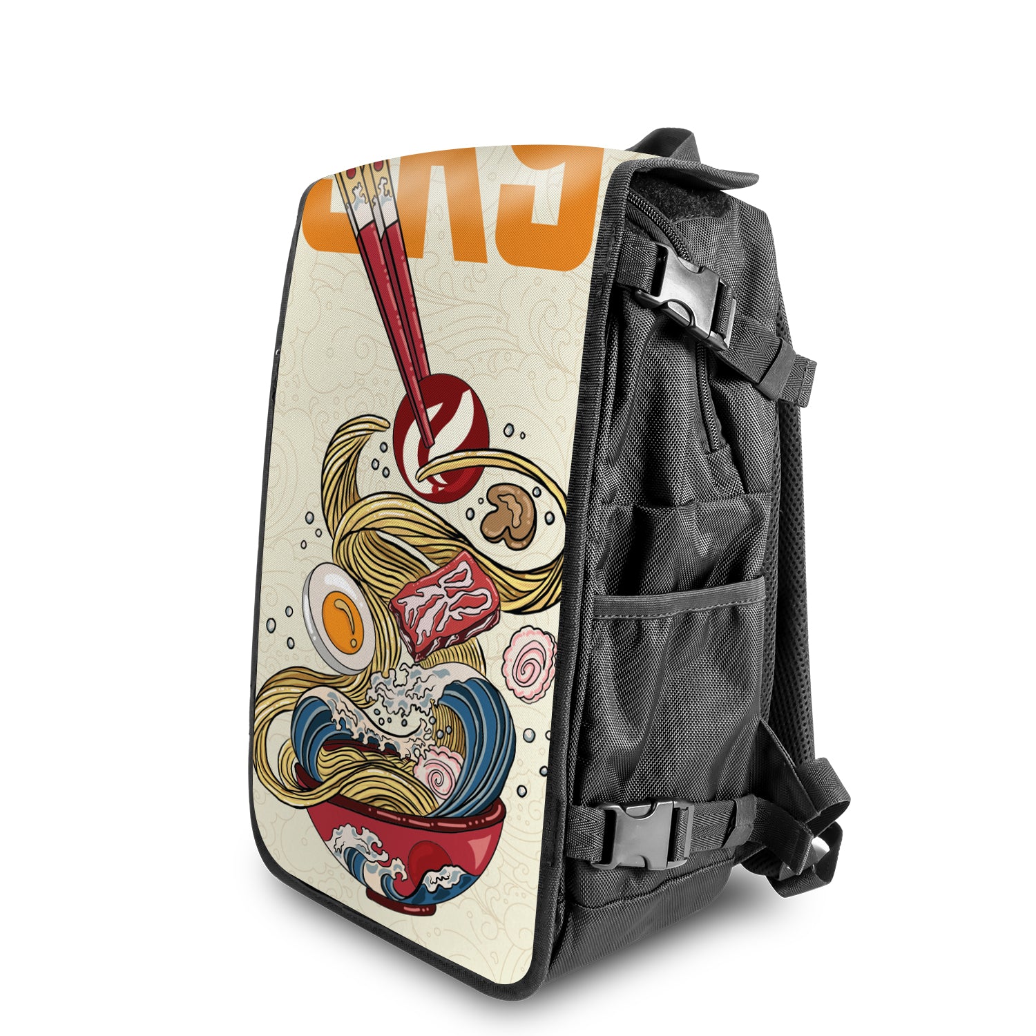 Ramen Japanese art backpack Angle View - FaceOff