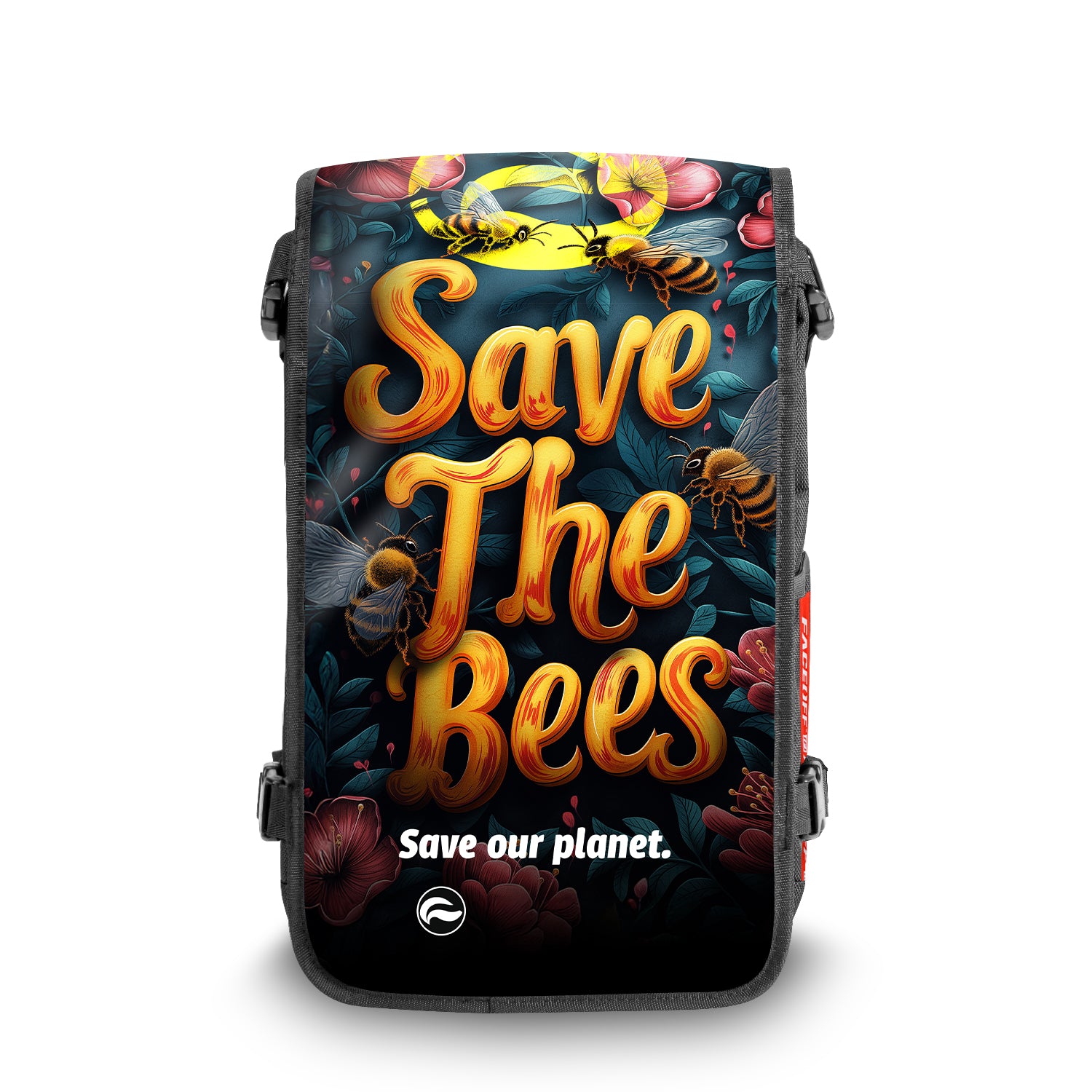 Save The Bees nature backpack Front view - FaceOff