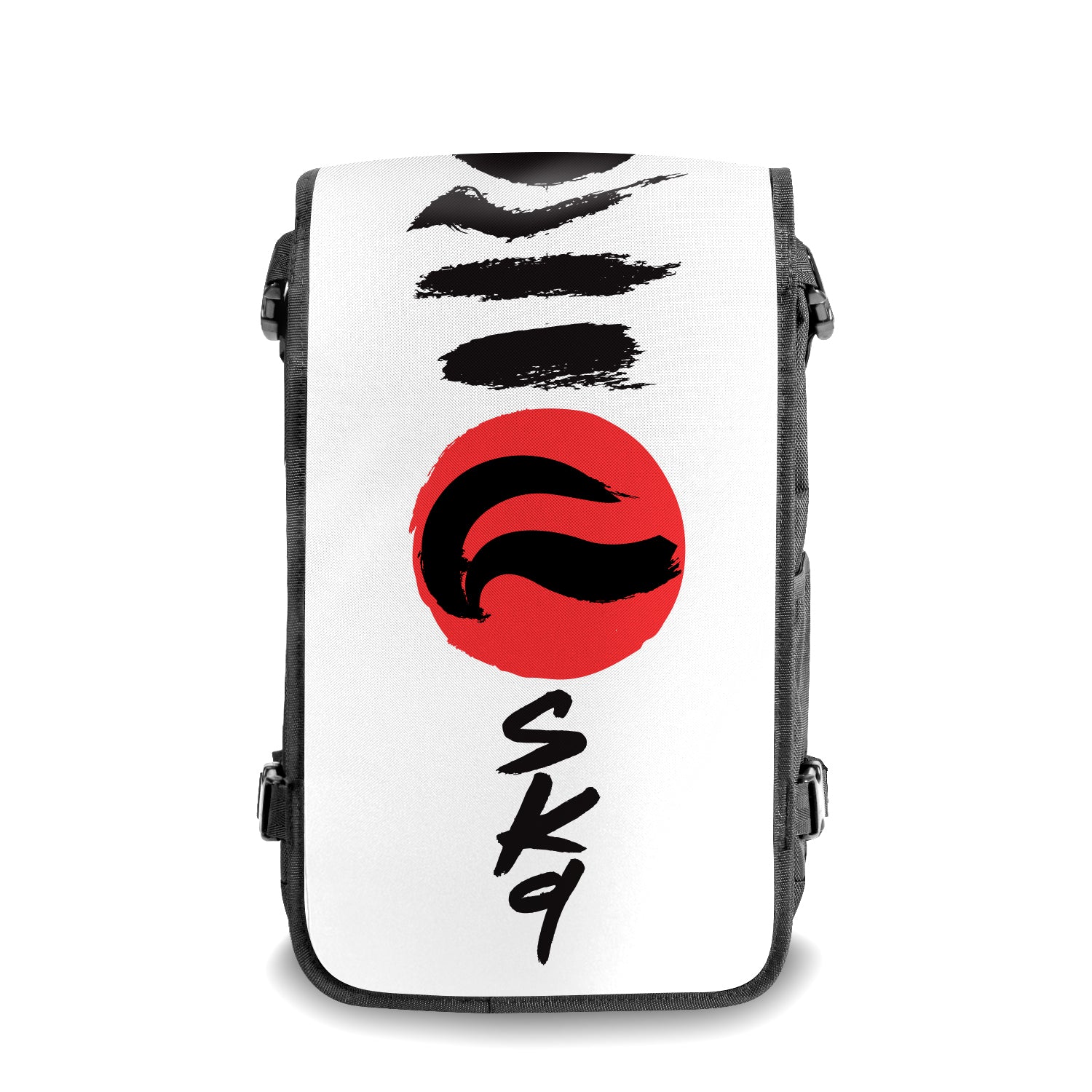 Zen 9 Japanese art backpack Front View - FaceOff