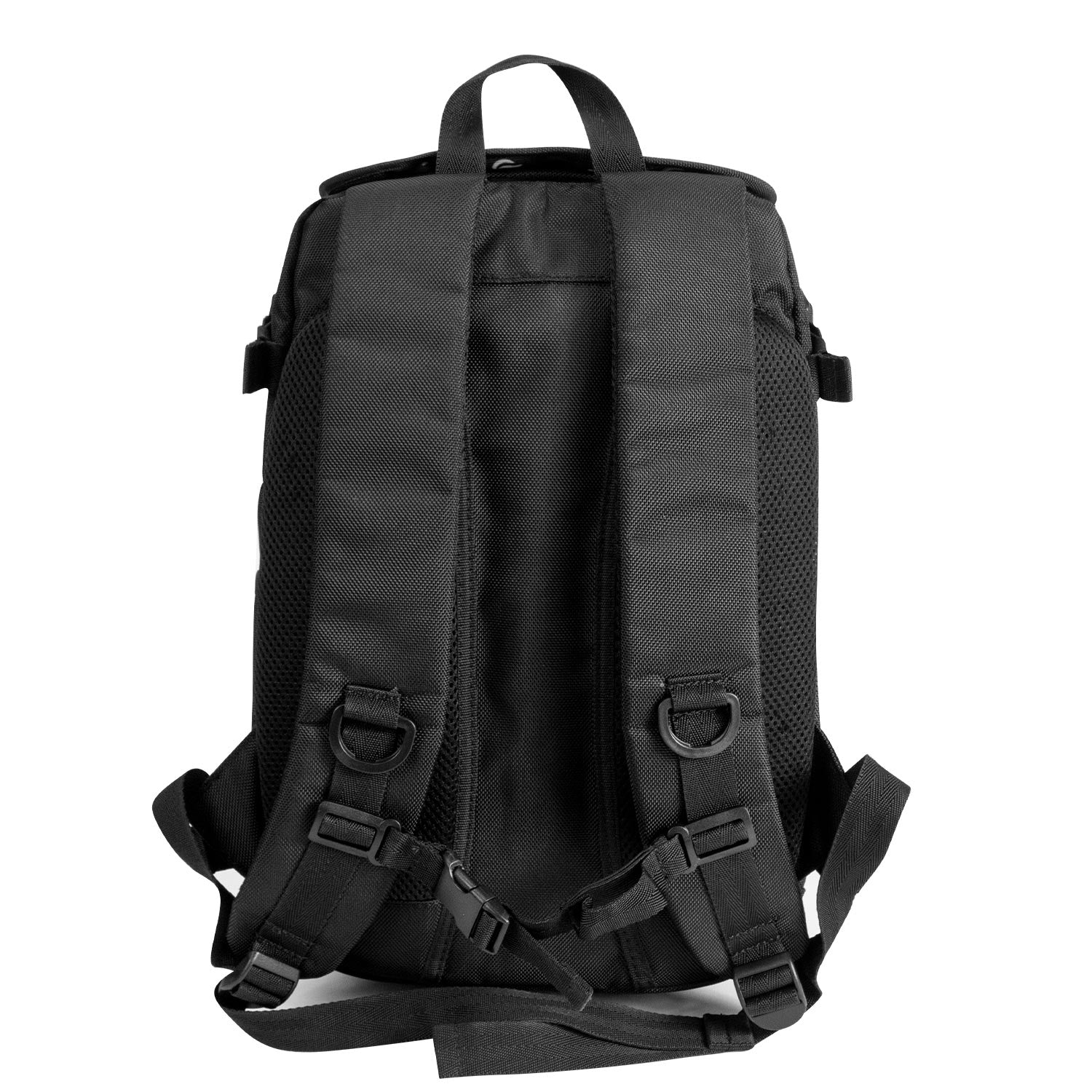 Red Sk9 Shredder Skateboard backpack with swappable face back view- FaceOff