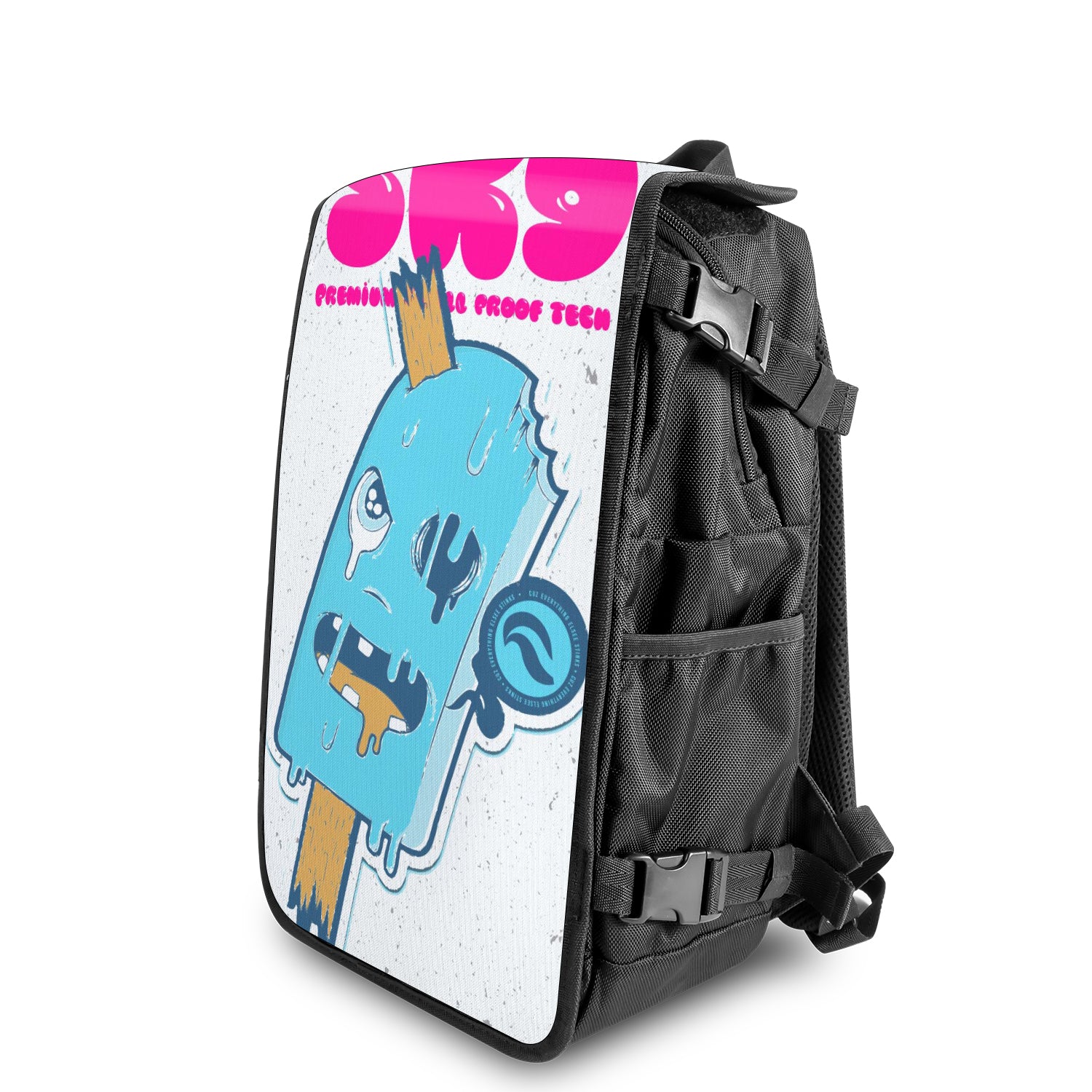 Zombie Popsicle street art backpack with Back view – FaceOff