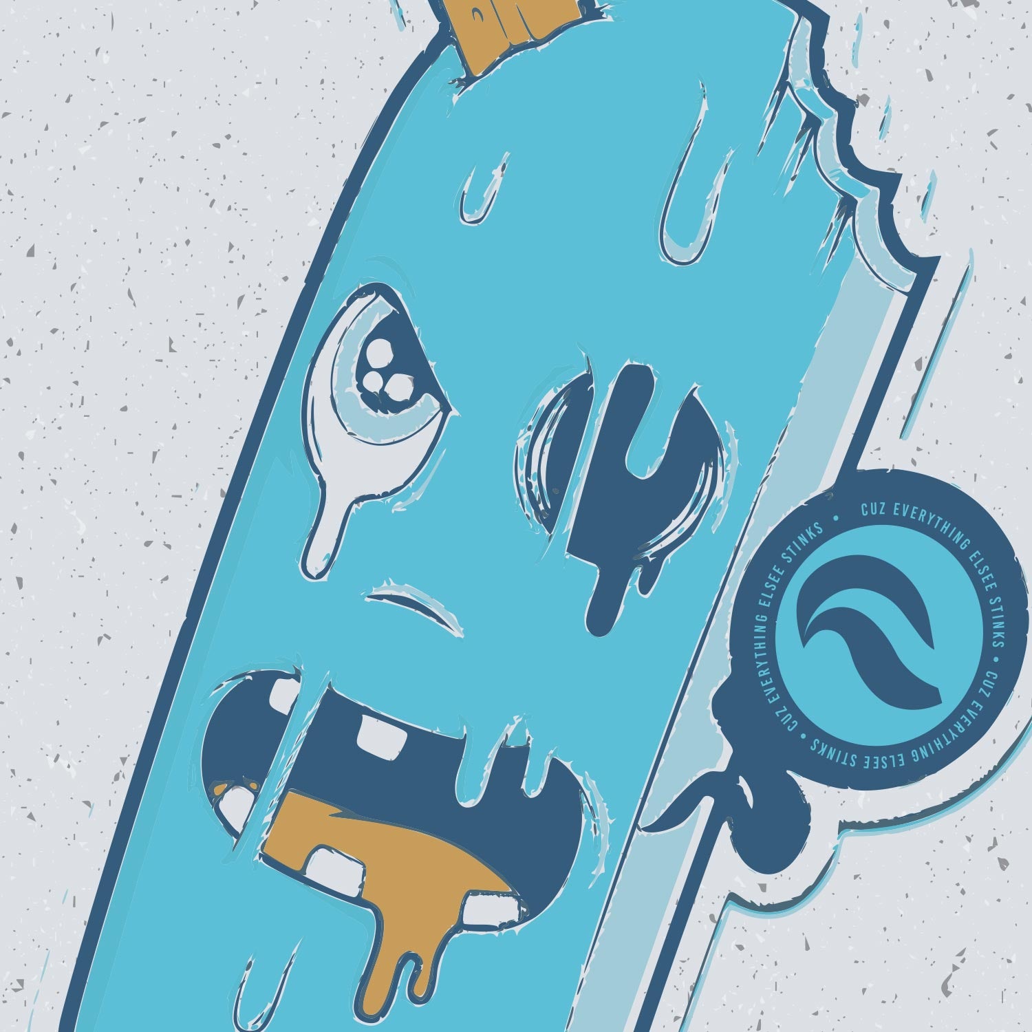 Zombie Popsicle street art backpack with Back view – FaceOff