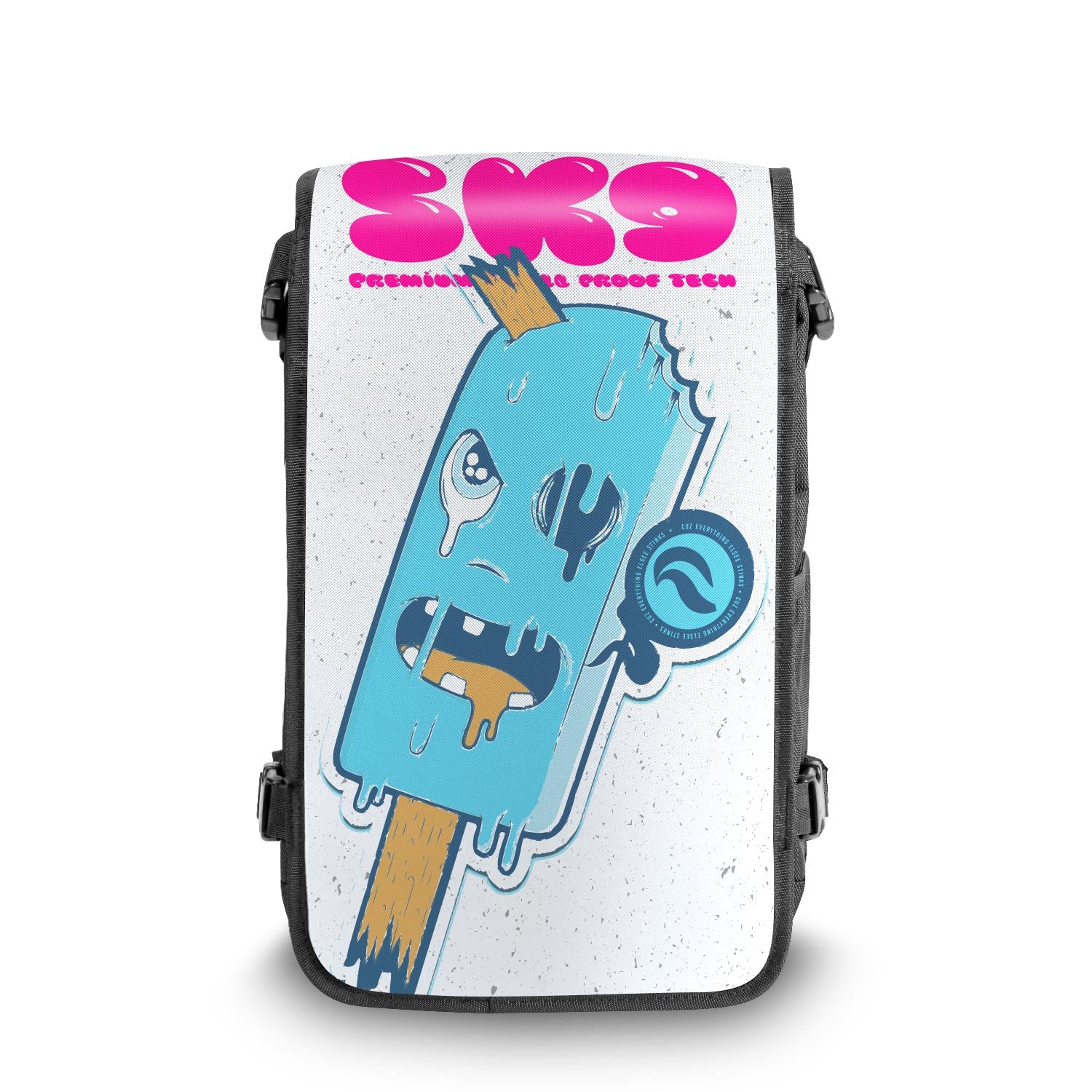 Zombie Popsicle street art backpack with front view – FaceOff