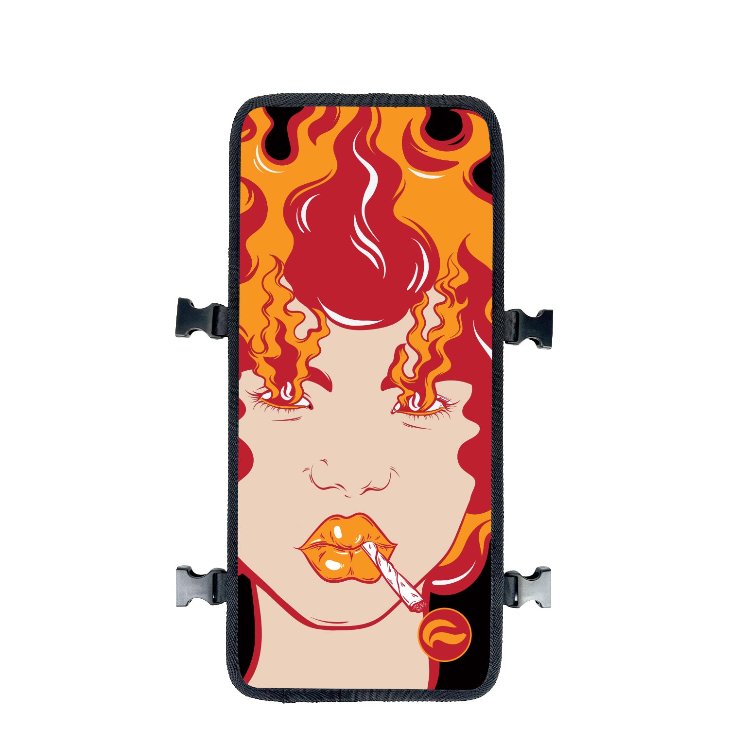 Girl on Fire street art backpack with face cover – FaceOff