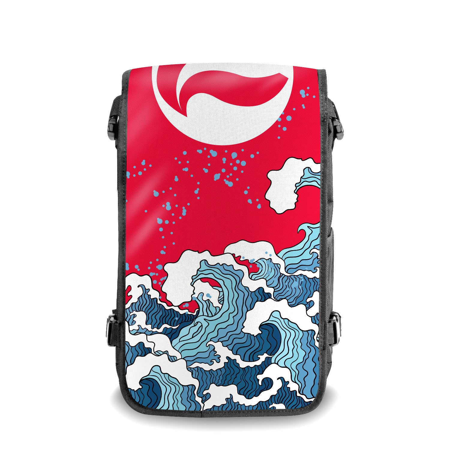 Rising Sun Japanese art backpack Front View - FaceOff