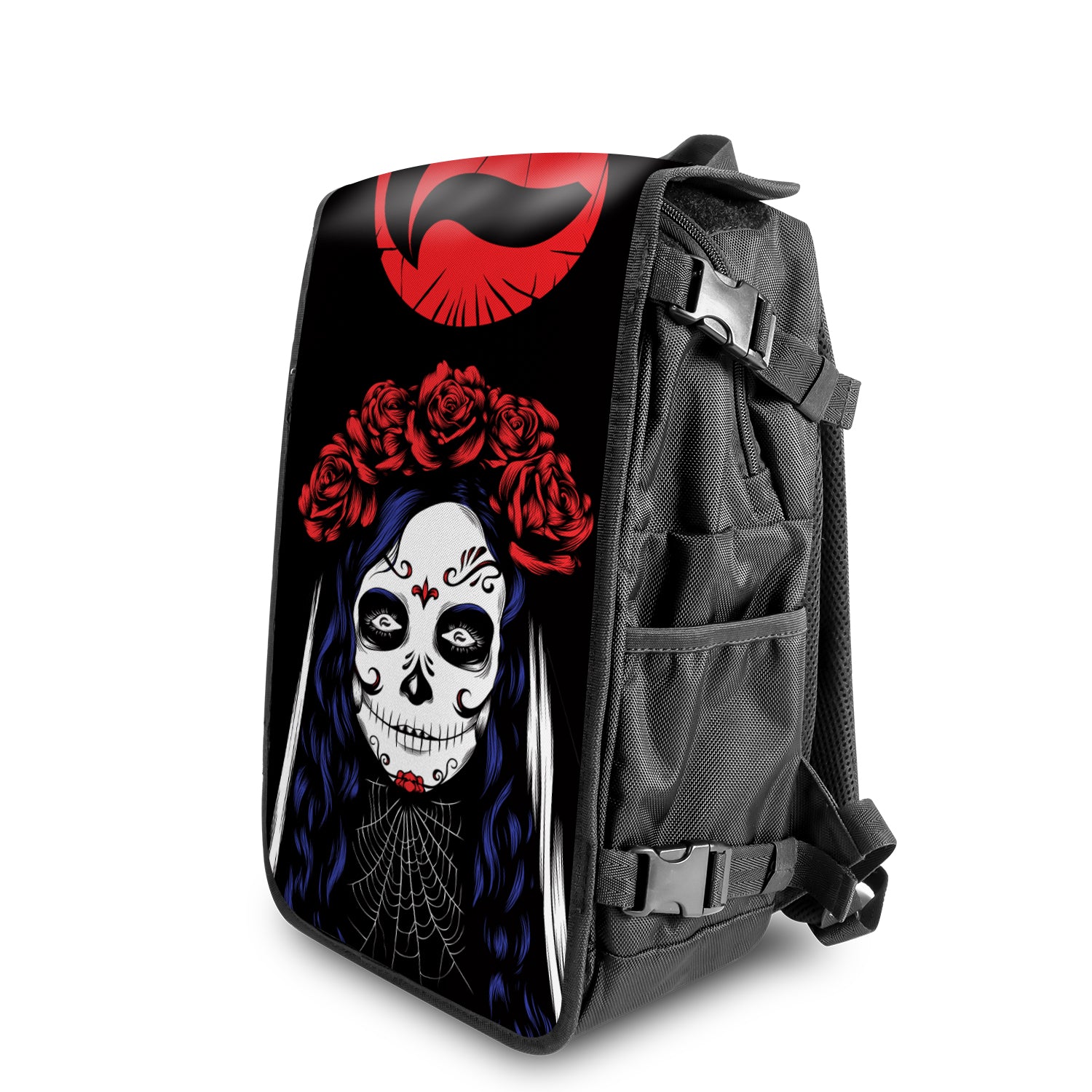 La Muerte Space & Galaxy Backpack – Mystic Cosmic Design Angle View | FaceOff