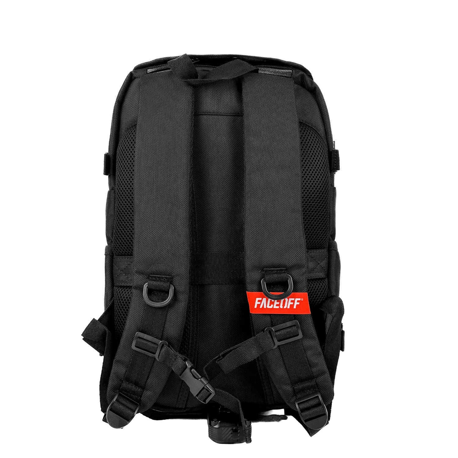 Clutch or quit Game On backpack with swappable face back view- FaceOff