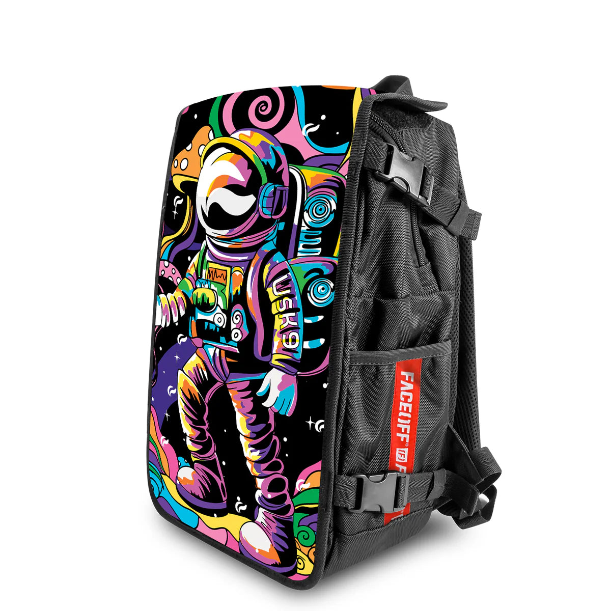 Dreamstronaut street art backpack with angle view – FaceOff