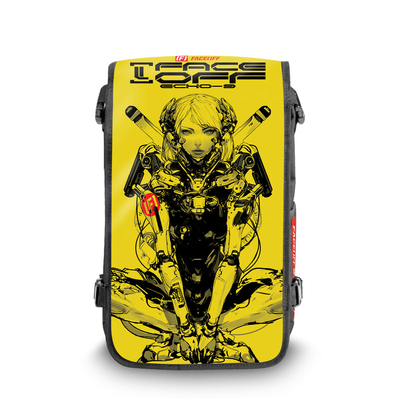 Echo 9 Game On backpack with swappable face front view- FaceOff