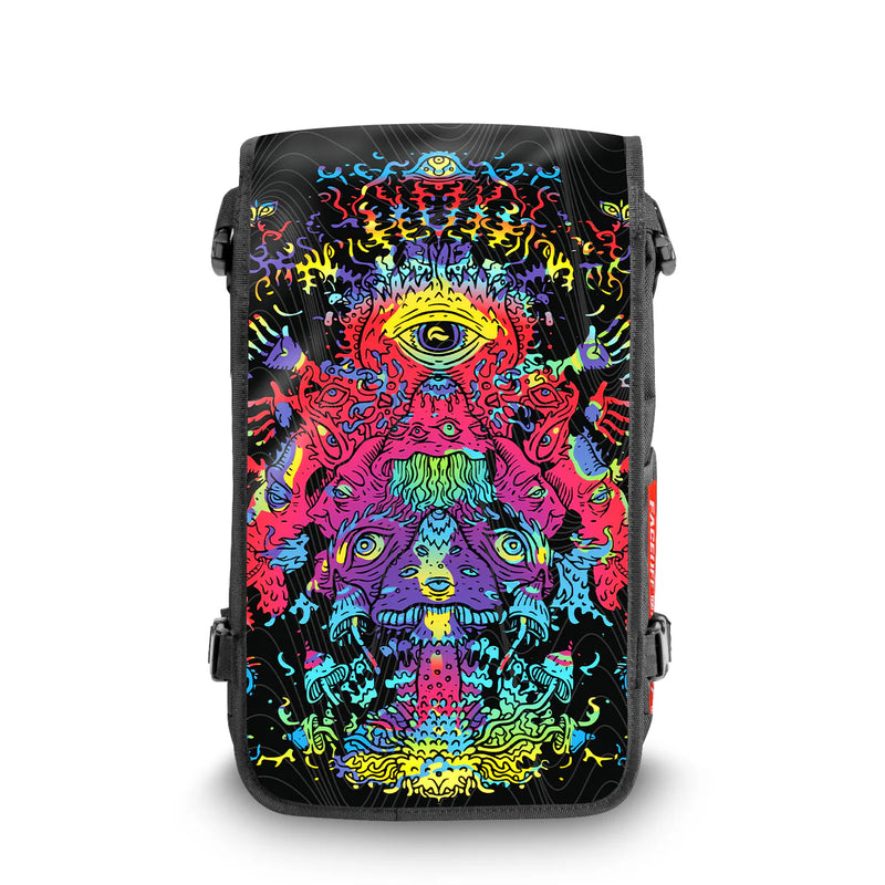 Eye Am black Space & Galaxy Backpack – Mystic Cosmic Design Front View | FaceOff