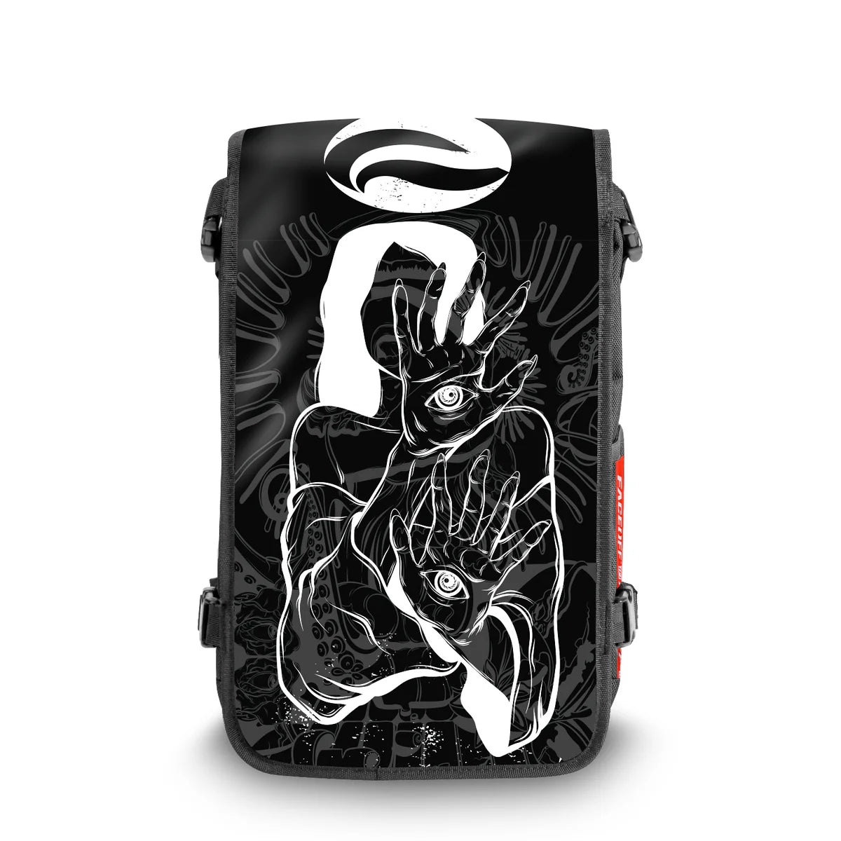 Lost black Space & Galaxy Backpack – Mystic Cosmic Design Front View | FaceOff