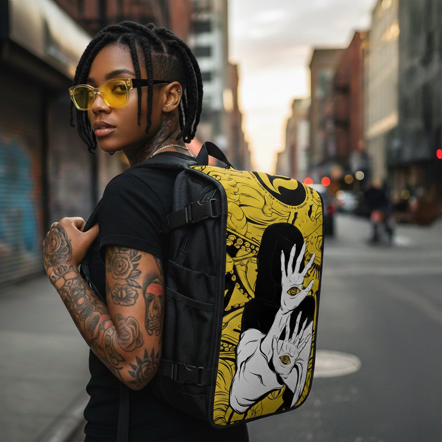 Lost Space & Galaxy Backpack – Mystic Cosmic Design lifestyle View | FaceOff