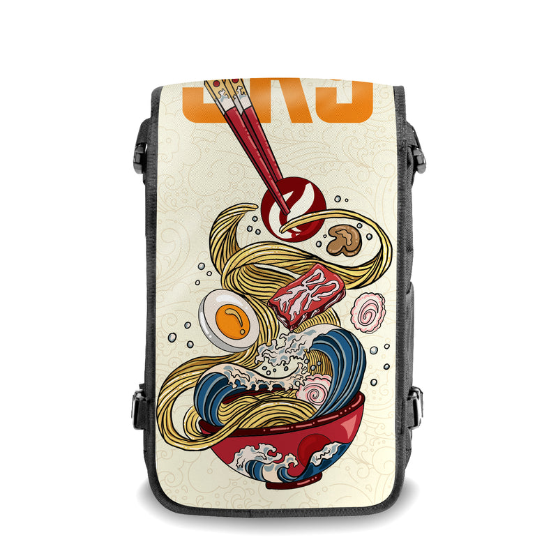 Ramen Japanese art backpack Front View - FaceOff