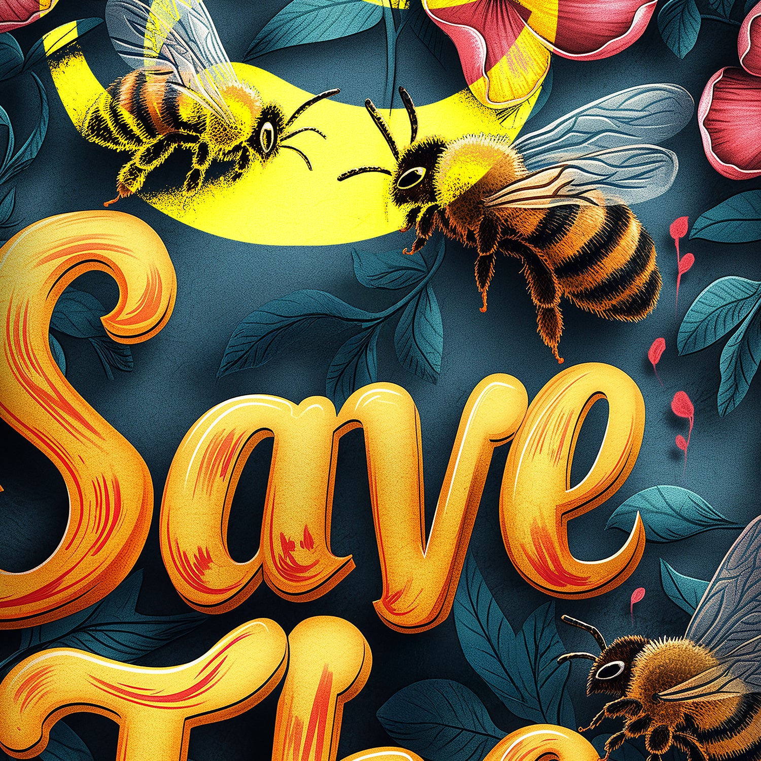 Save The Bees nature backpack close up - FaceOff