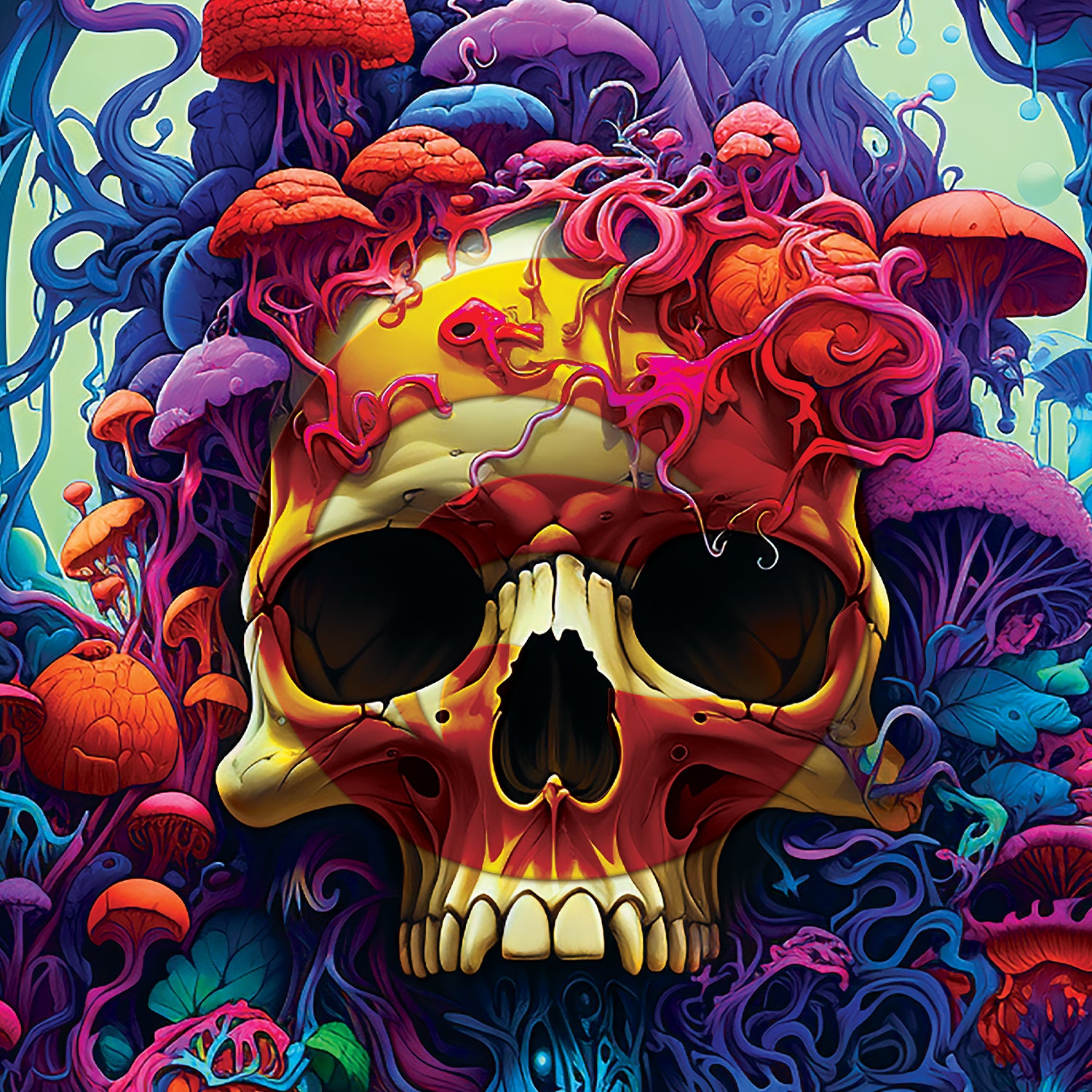 Shroomed Skull  - Medium