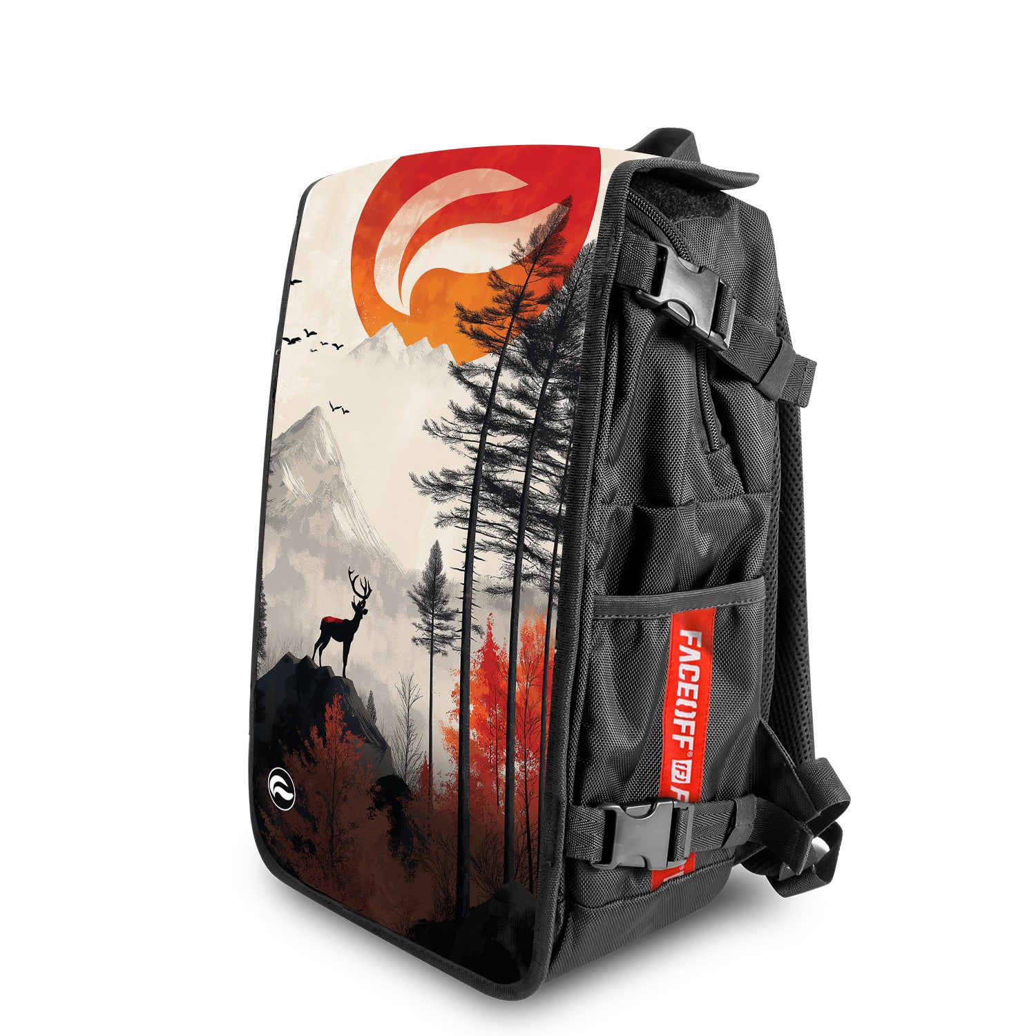 Silent Watcher nature backpack Angle view - FaceOff"