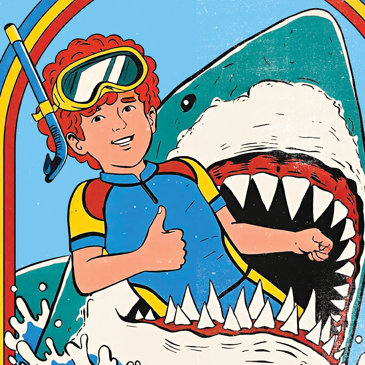 Stay Positive Shredder Skateboard backpack with swappable face close up view- FaceOff