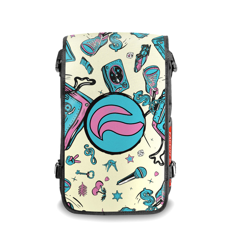 Street 90s street art backpack with front view – FaceOff