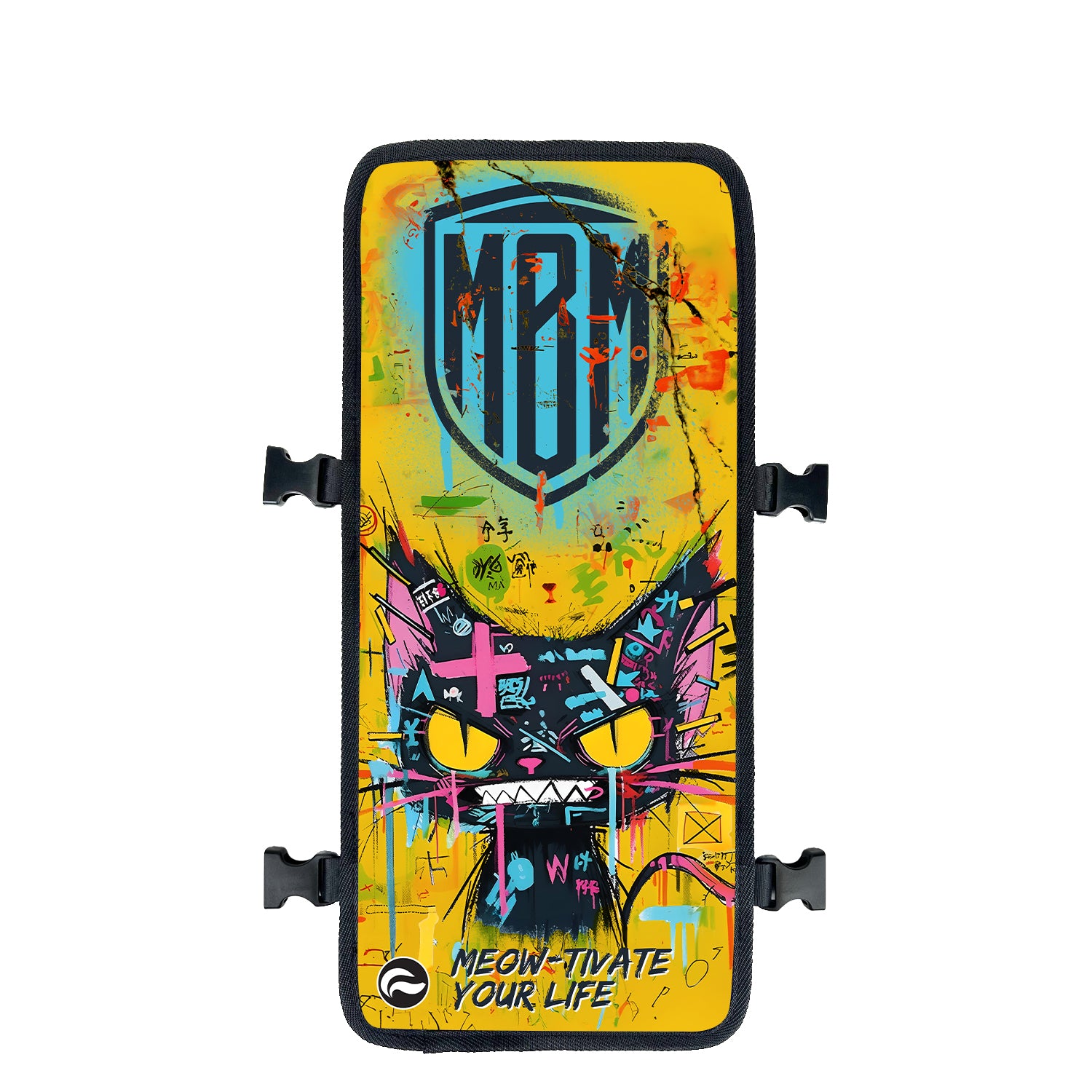 Urban Whiskers MBM Manboy Mafia backpack with bold positive design face cover – FaceOff