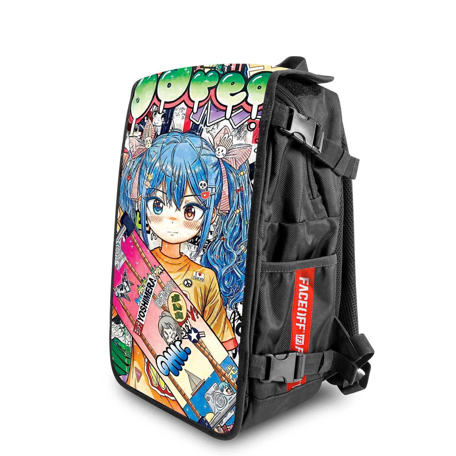 Yoshimera Anime backpack – Angle view – FaceOff