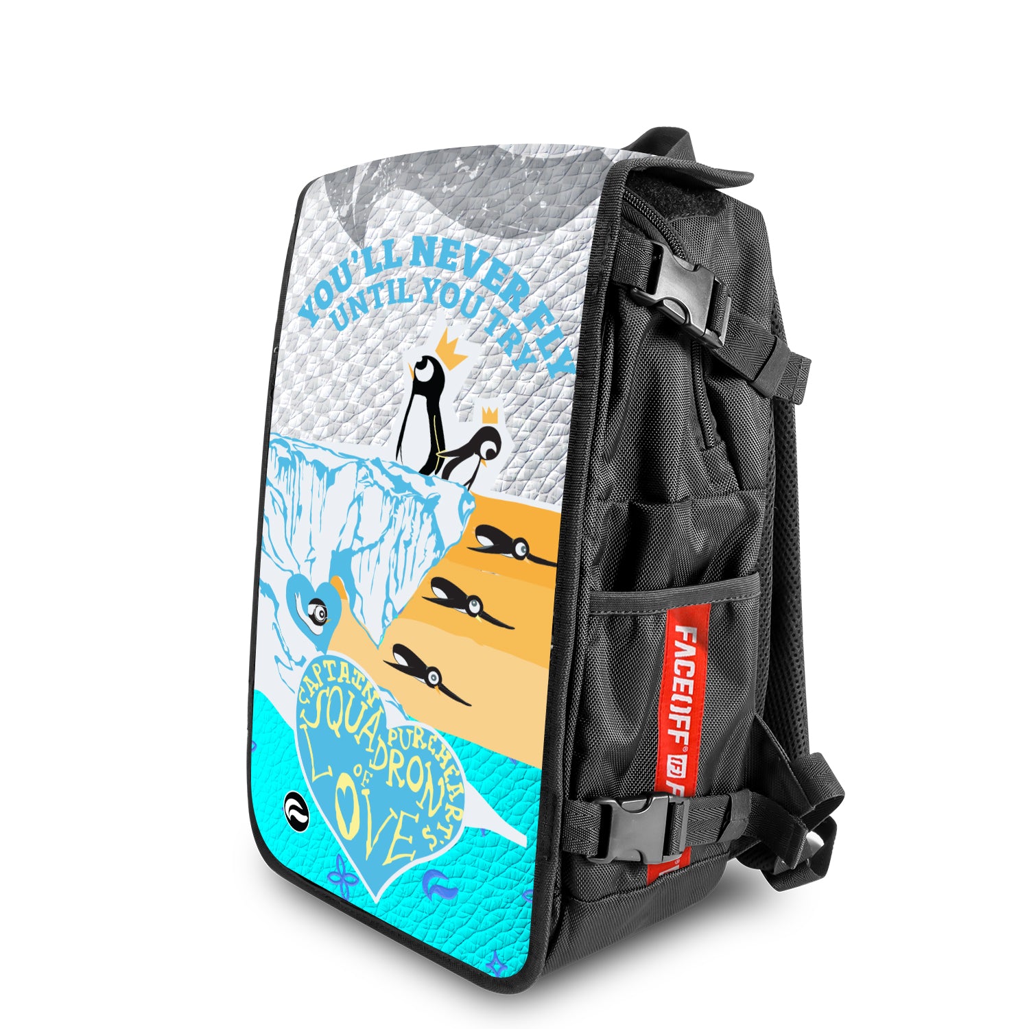 You Will Never Know Untill You Try nature backpack Angle view - FaceOff"