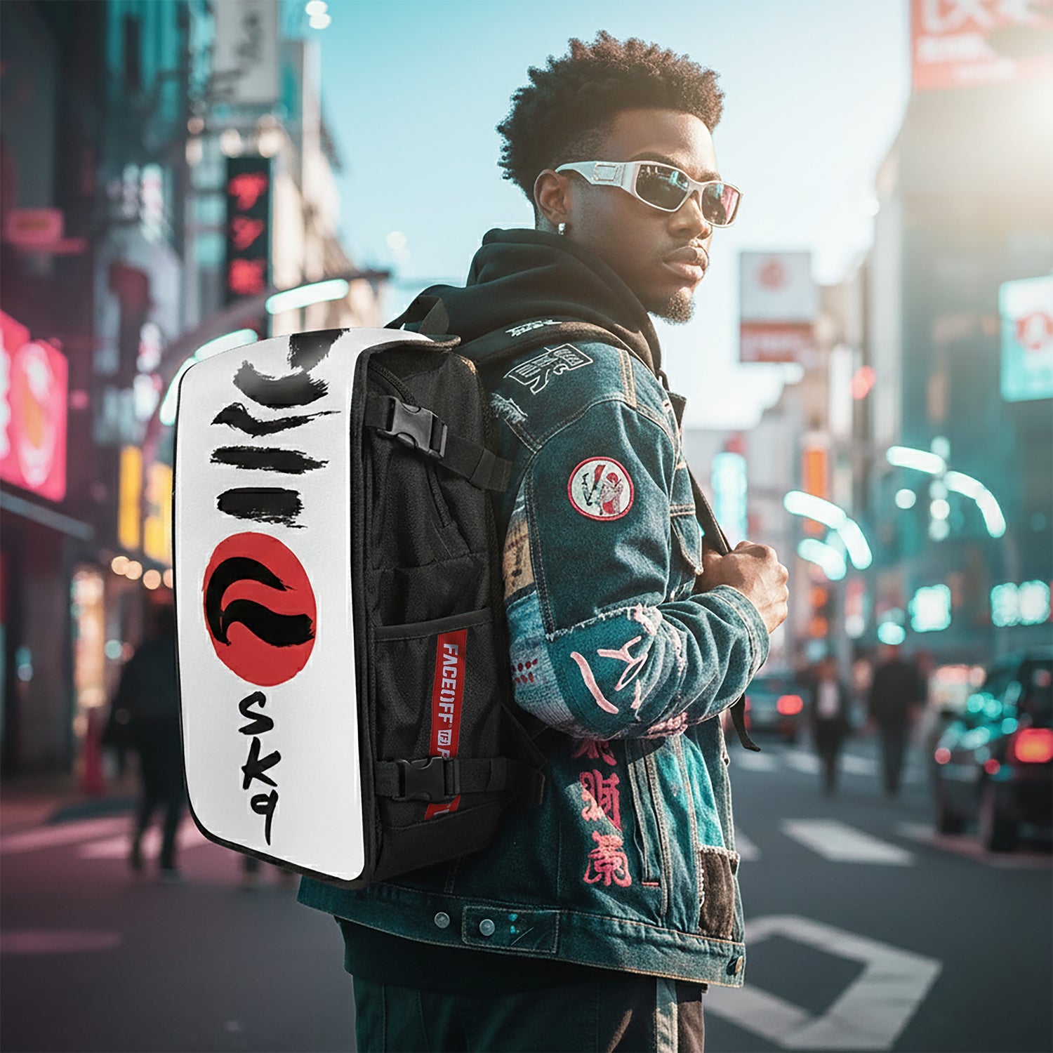 Zen 9 Japanese art backpack lifestyle - FaceOff