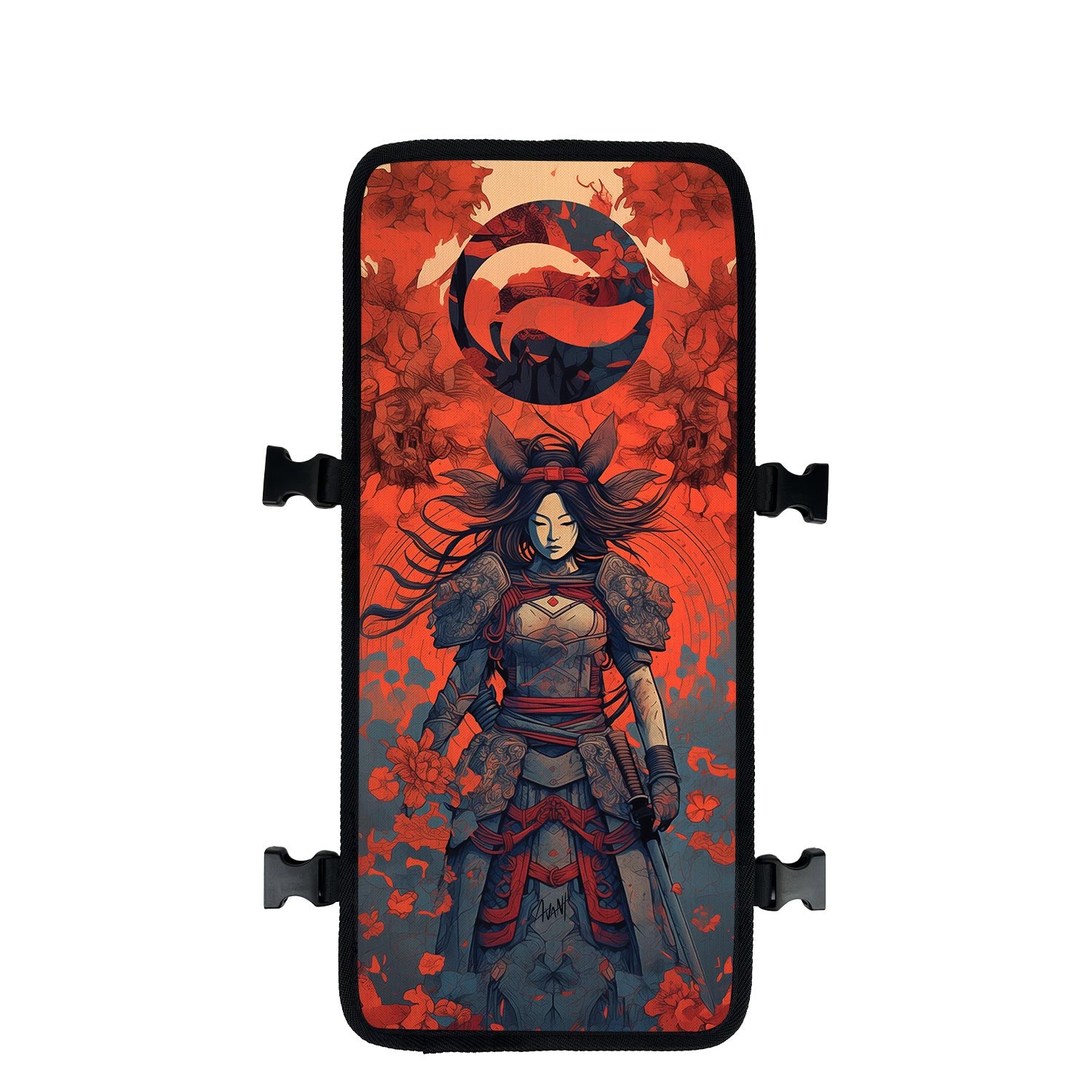 Hikari Japanese art backpack front face cover View - FaceOff