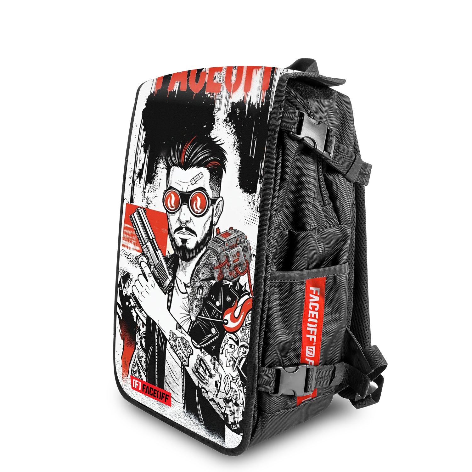 sector zero street art backpack with front view – FaceOff