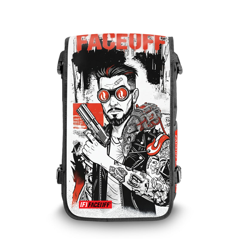 sector zero street art backpack with front view – FaceOff